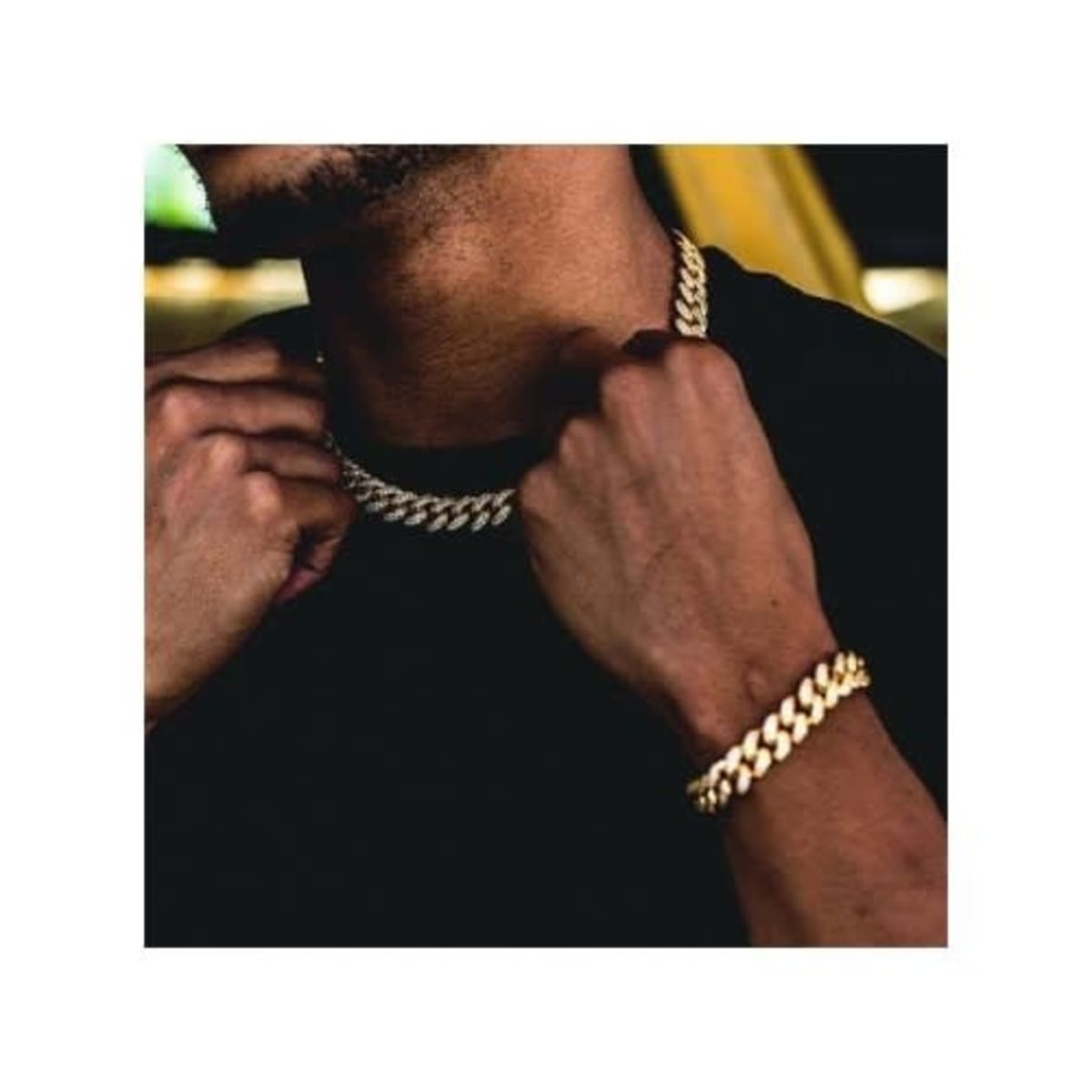 Iced Out Cuban Link Choker With Bracelet Konga Online Shopping