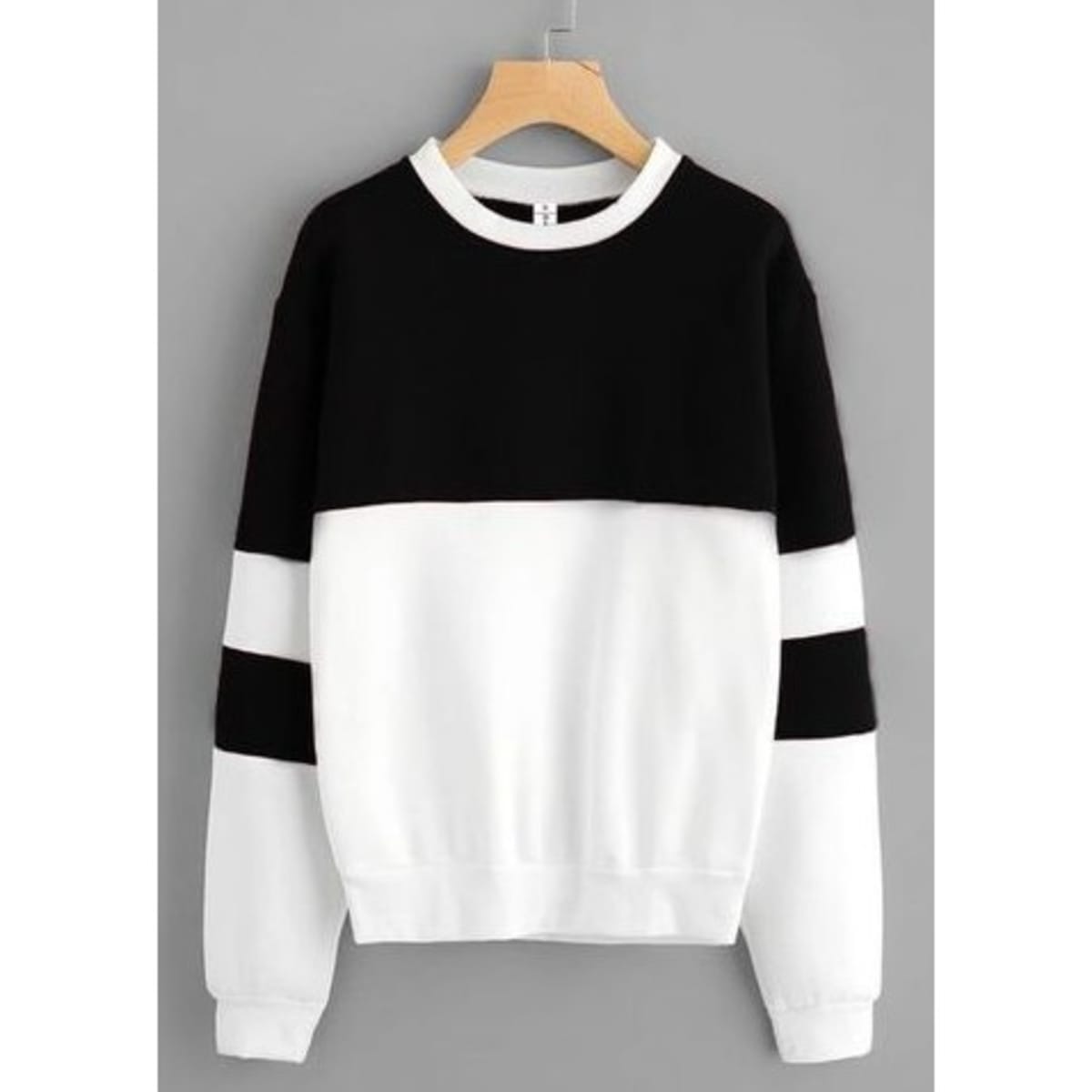 Eml Cotton Patched Sweatshirt Black White Konga Online Shopping