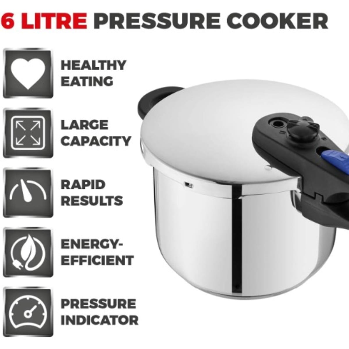 Tower 6 best sale litre pressure cooker