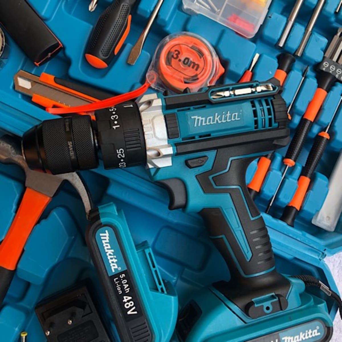 Tools Set With Cordless Impact Drilling Machine 47pieces 48v