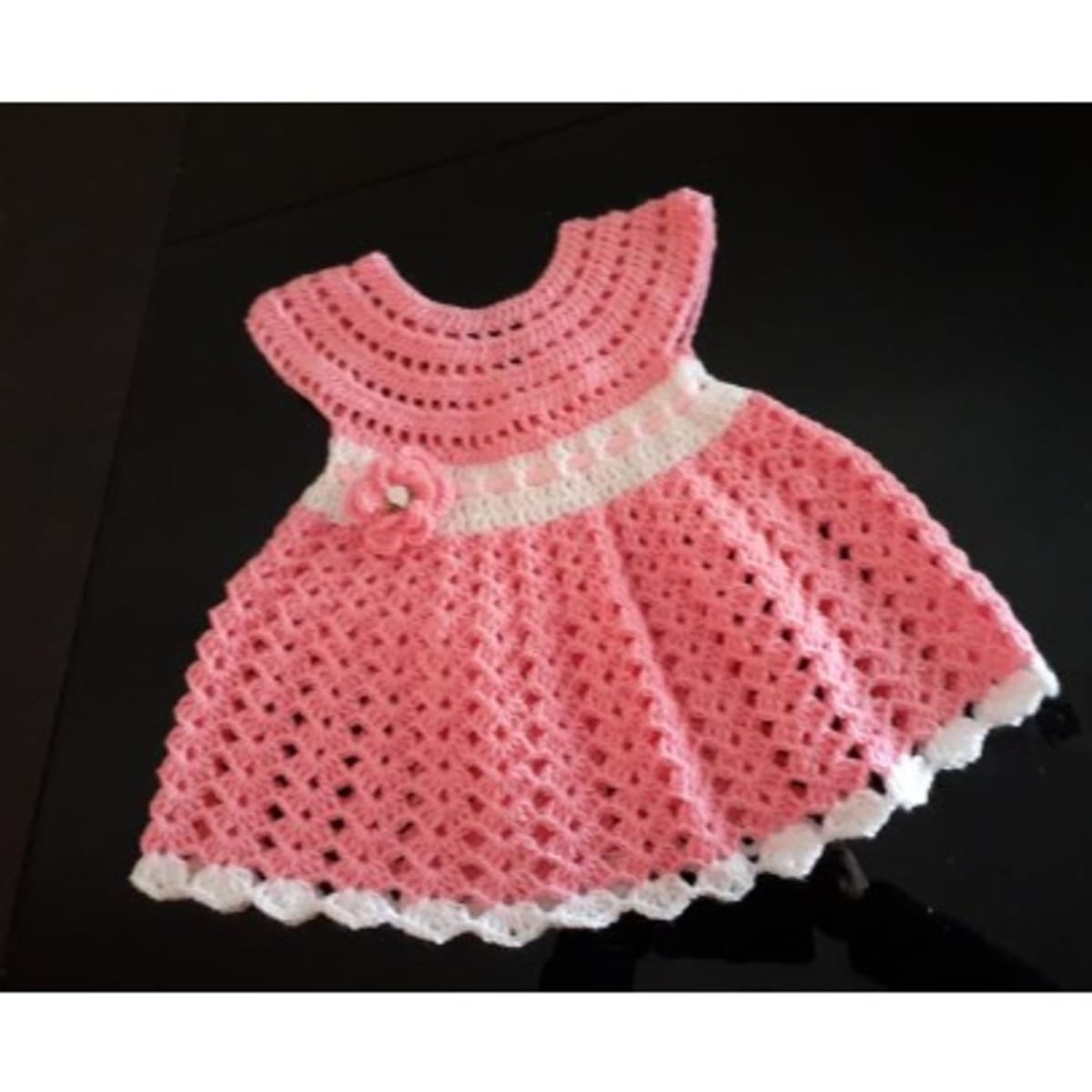 Crochet baby frock online clearance shopping