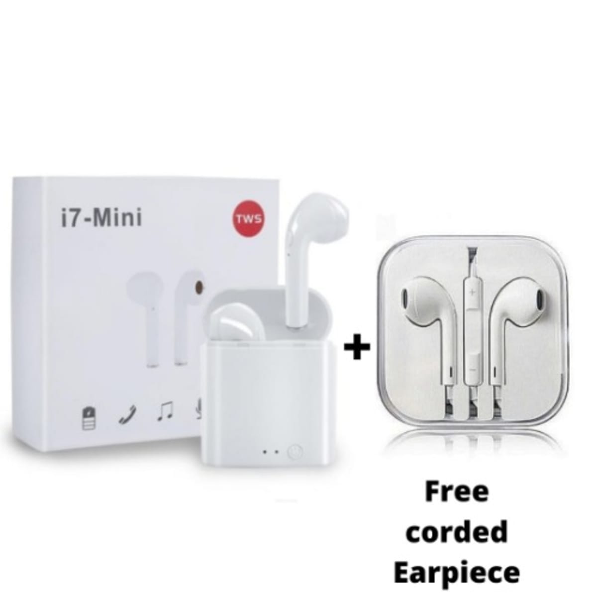 I7 Mini Bluetooth Earphone Free Corded Earphone Konga Online