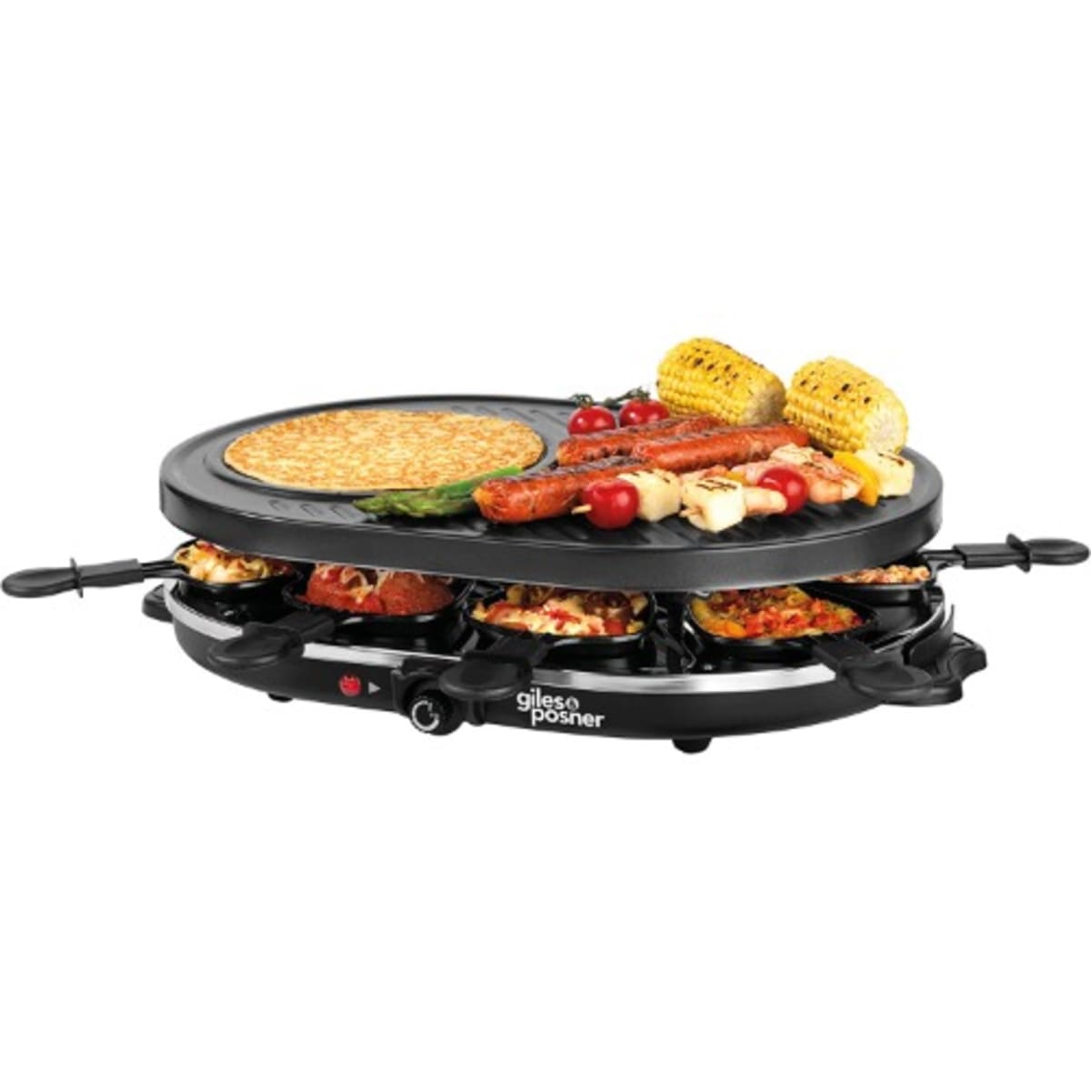 Giles & Posner - Electric Non-stick Raclette Grill And Crepe Maker - 1200W