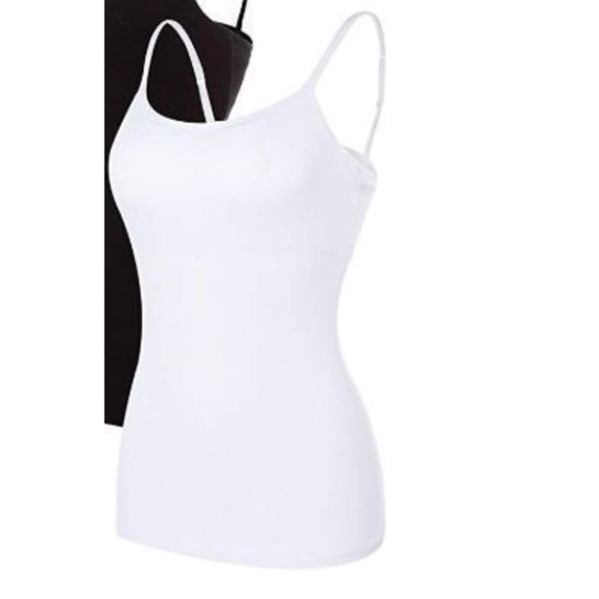 Ladies Cotton Strap Camisole- Black & White