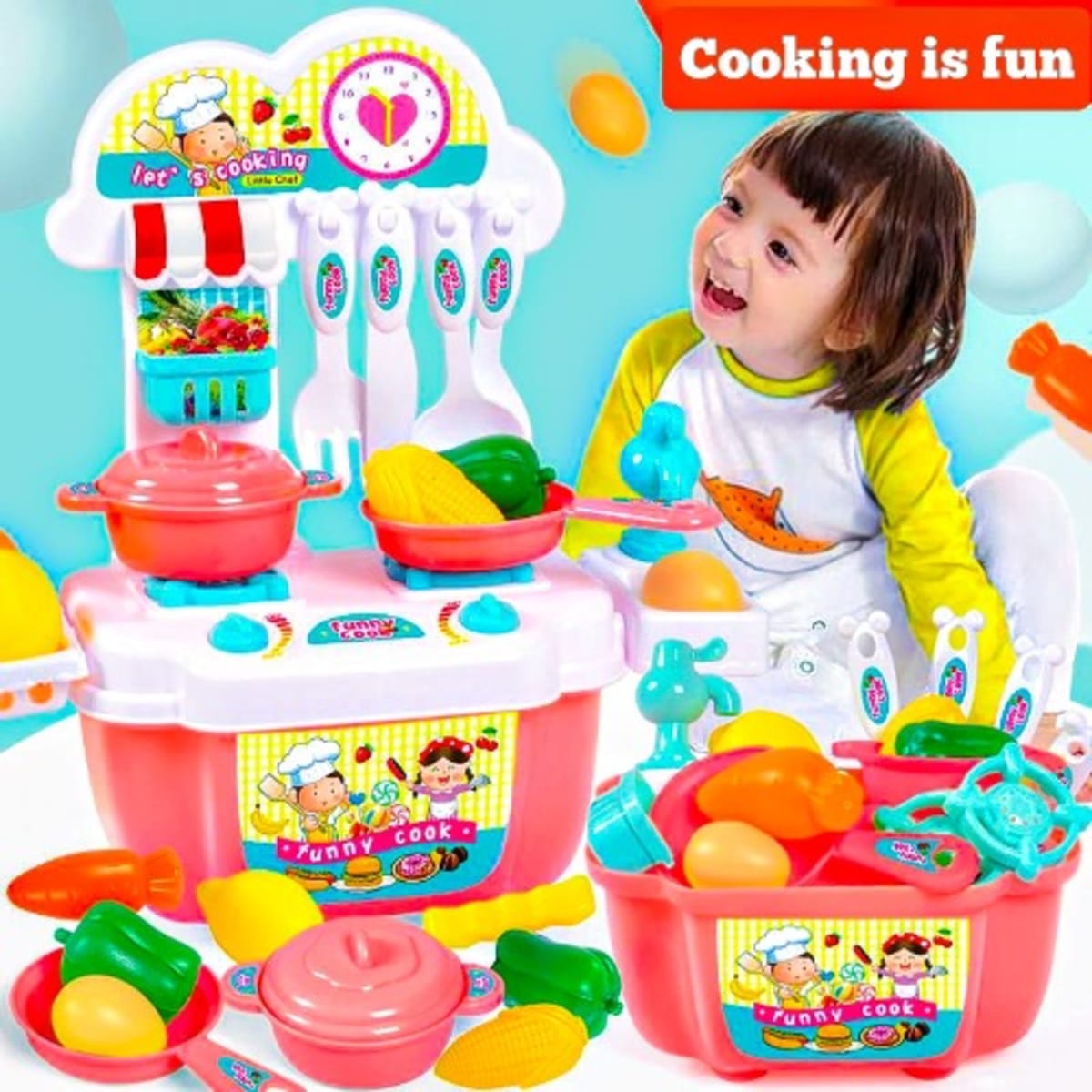 Children's kitchen deals cooking set