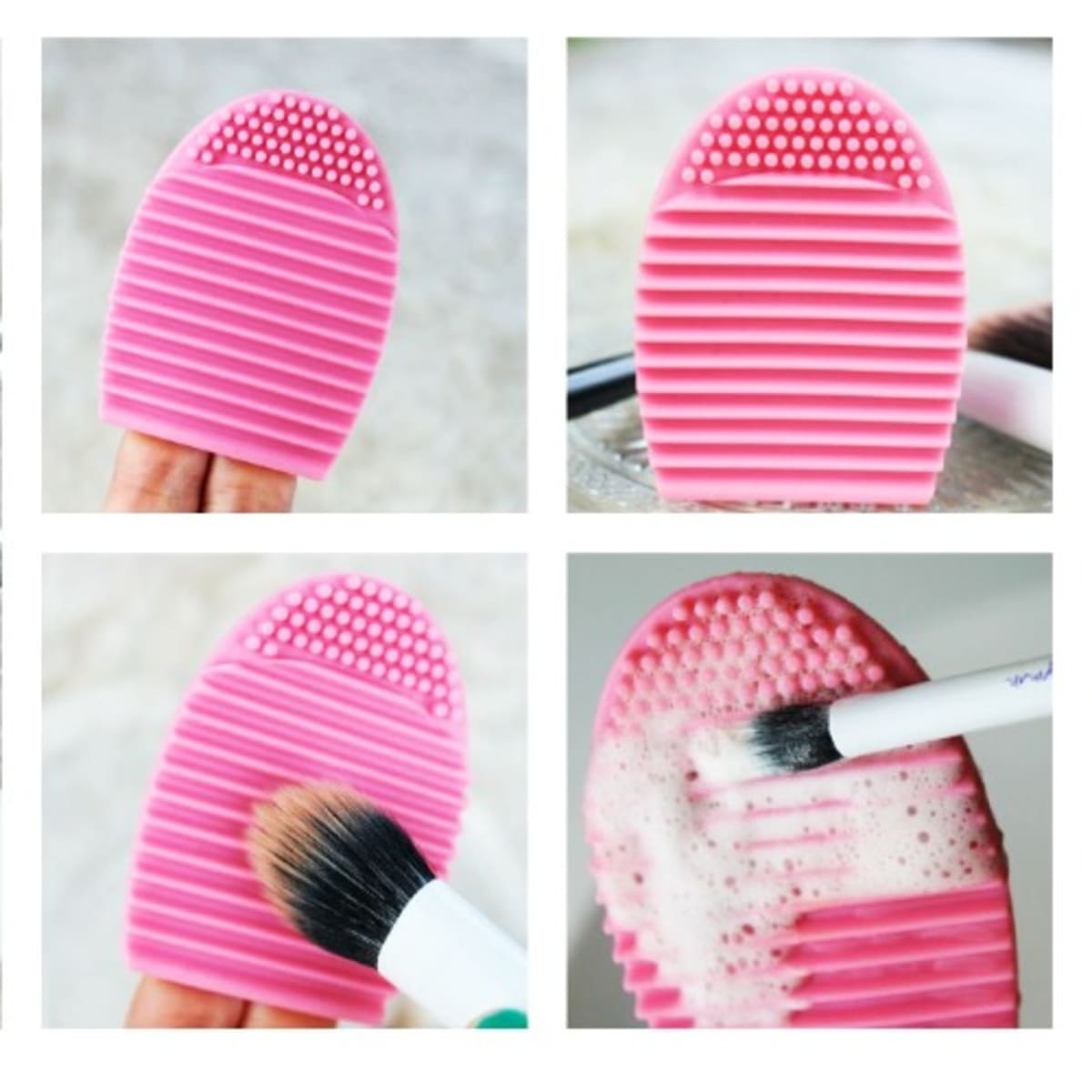 Shop Stylevana - Silicone Makeup Brush Cleaner Egg - 1pc