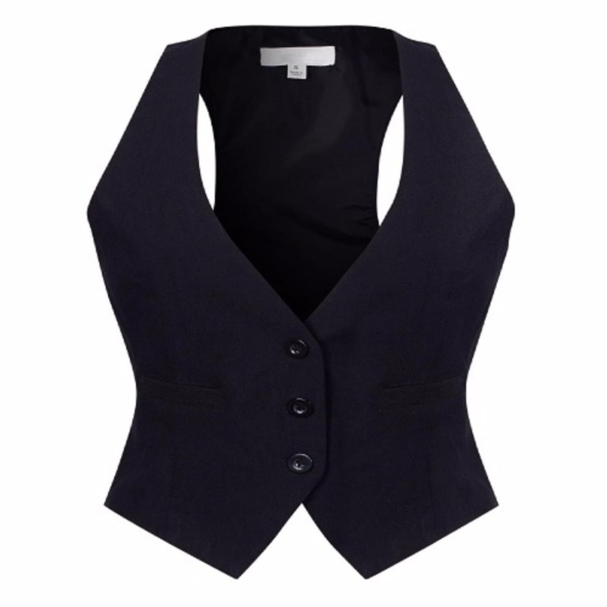 Ladies 3 Buttons Waistcoat Jacket Black Konga Online Shopping