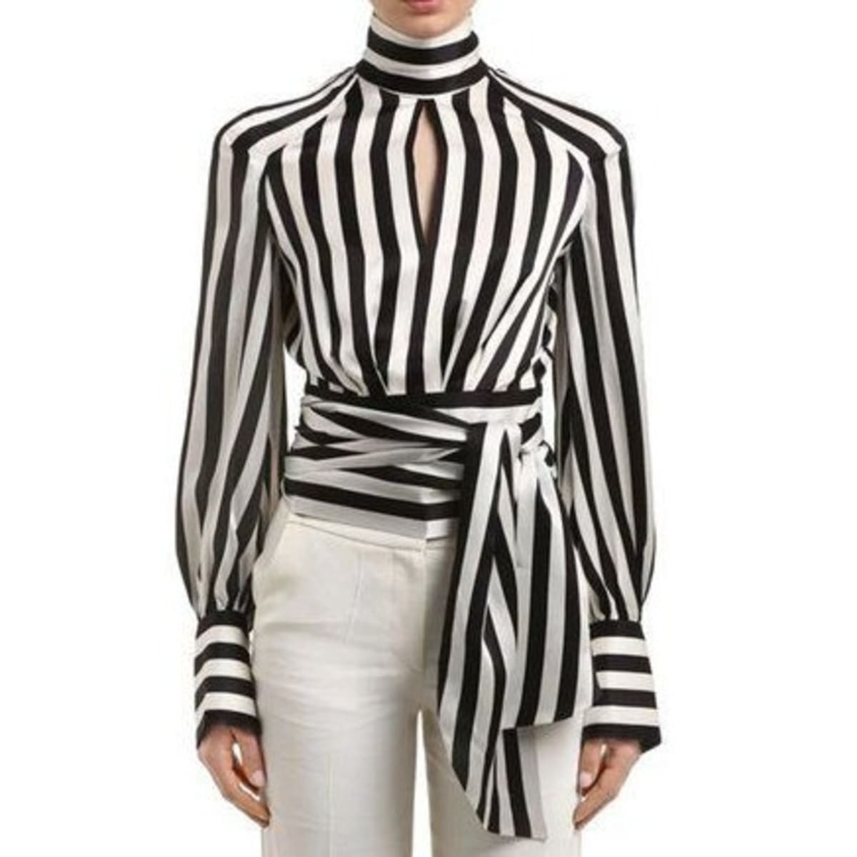 Women s Black And White Striped Top