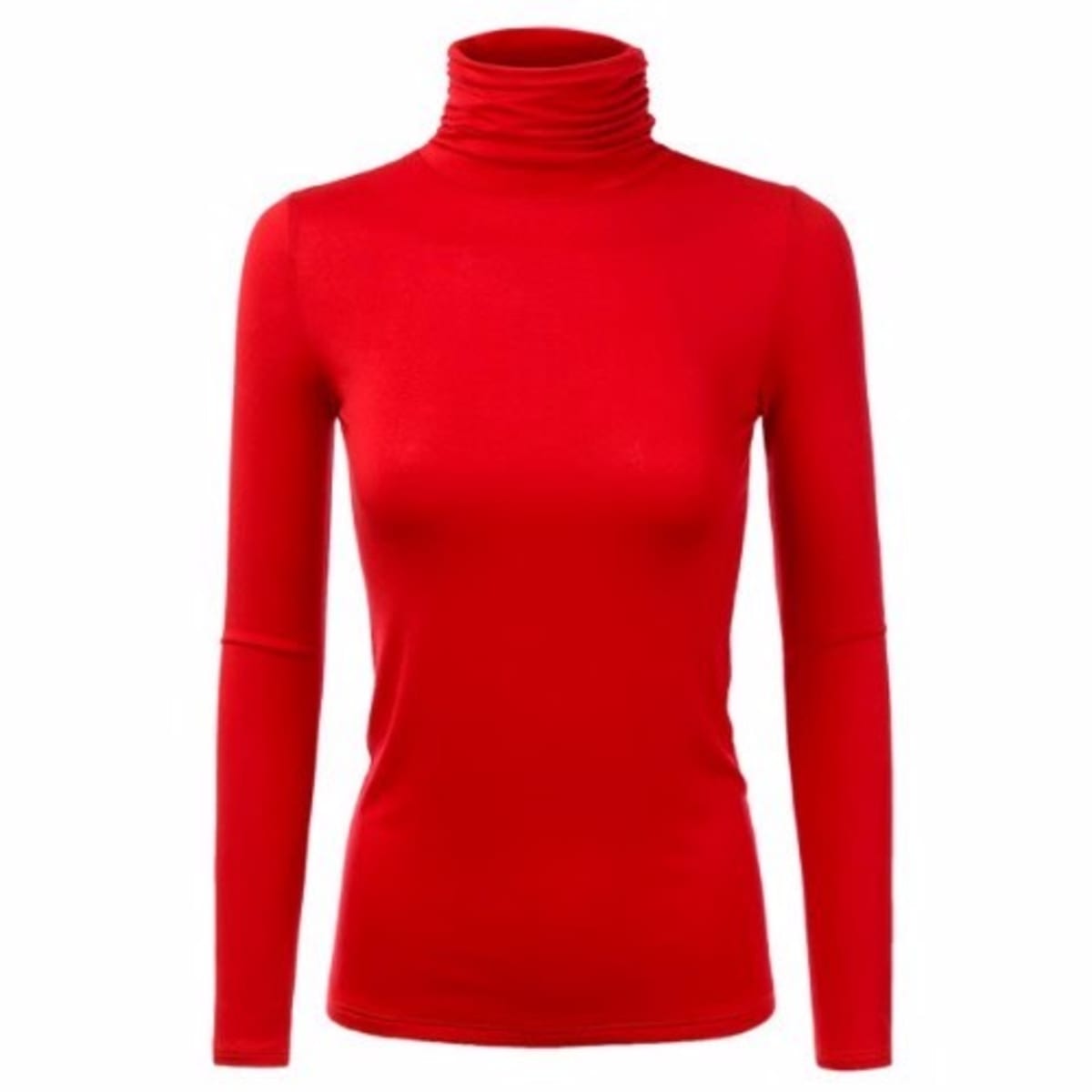 Red polo neck top ladies sale