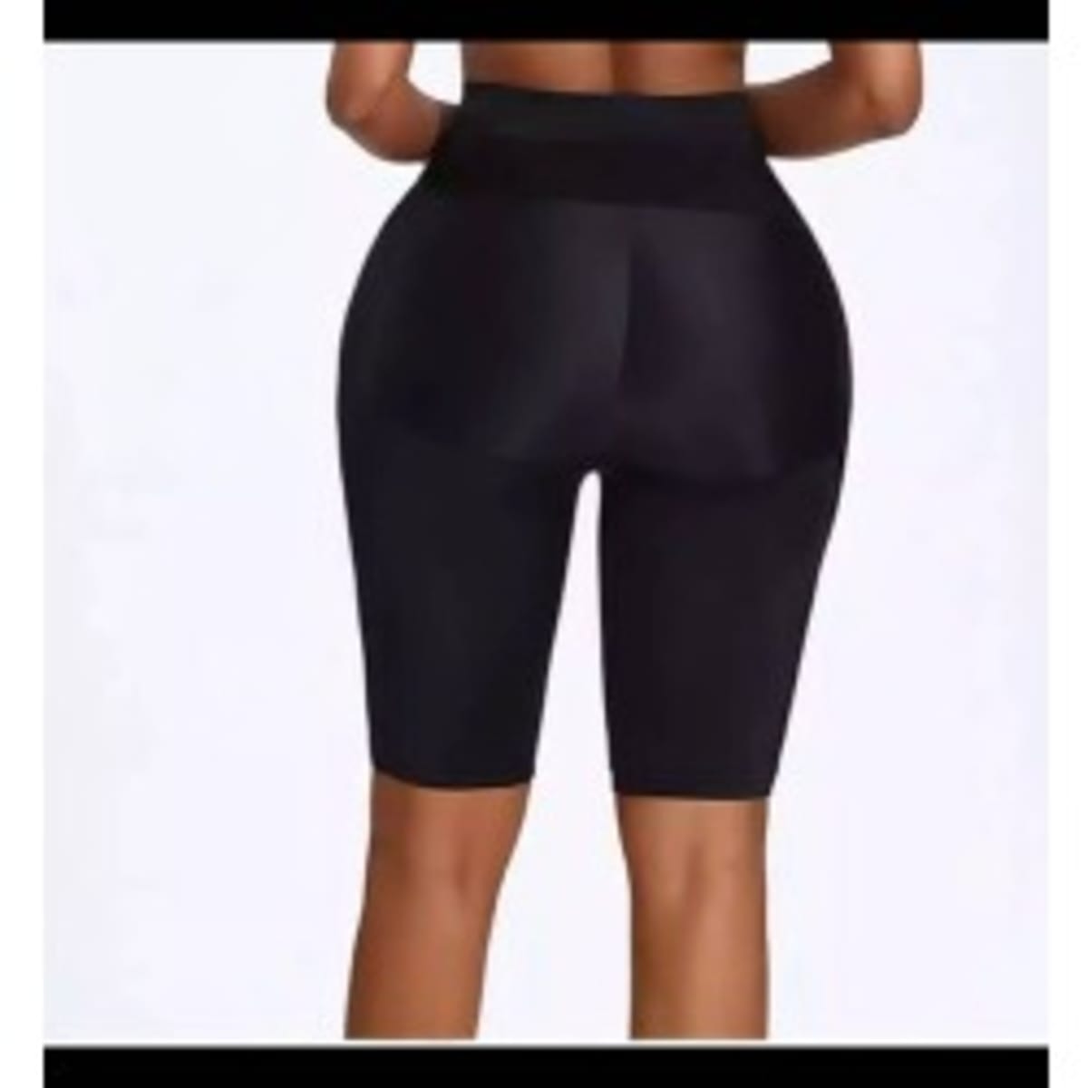 Seamless Butt Padded Shorts Shapewear - black