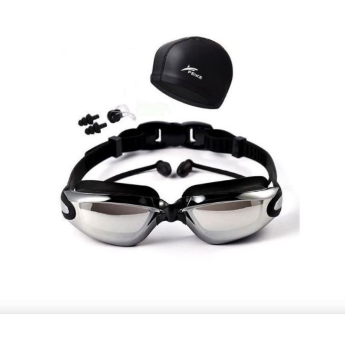 Swimming goggles with nose clip sales