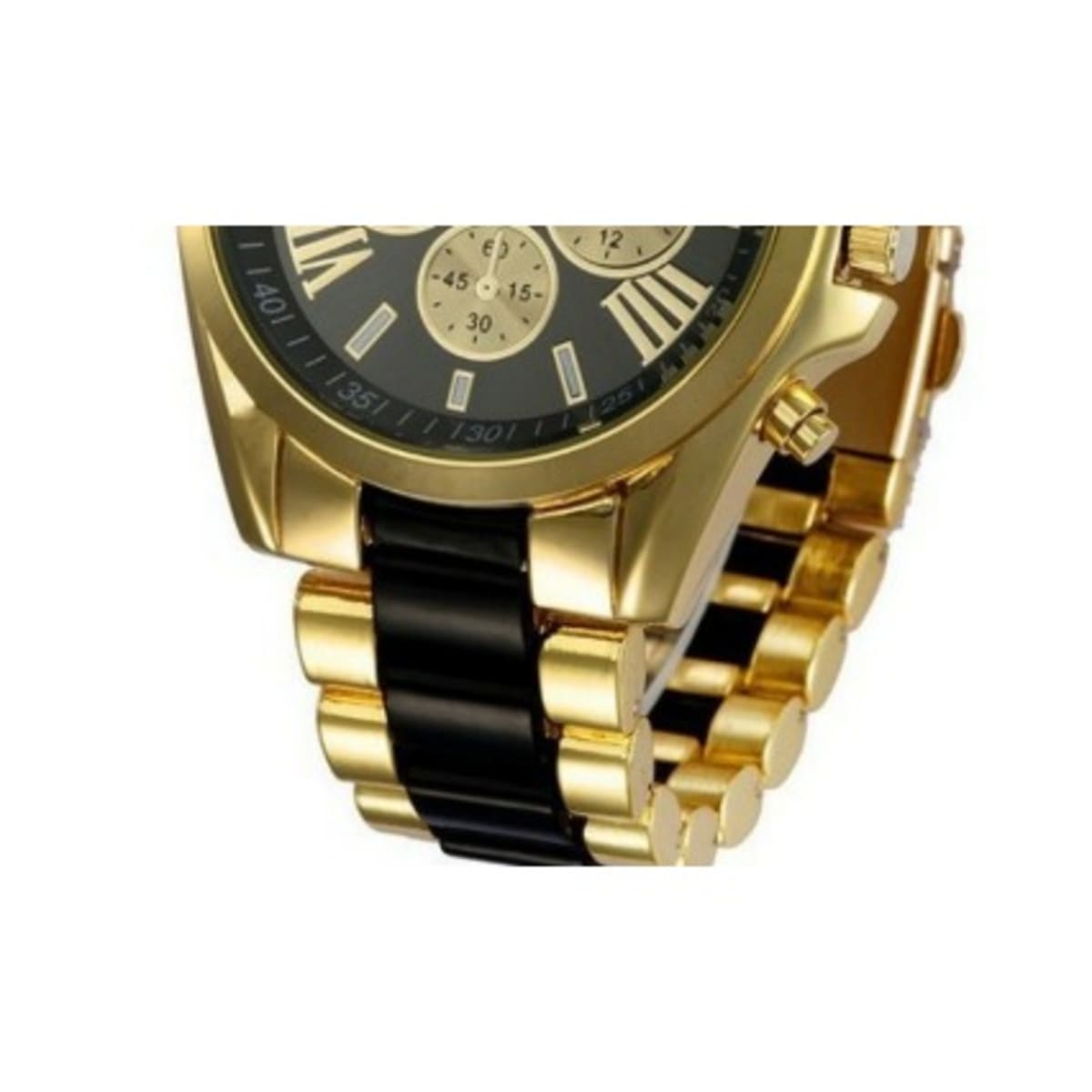 Geneva black and gold watch store