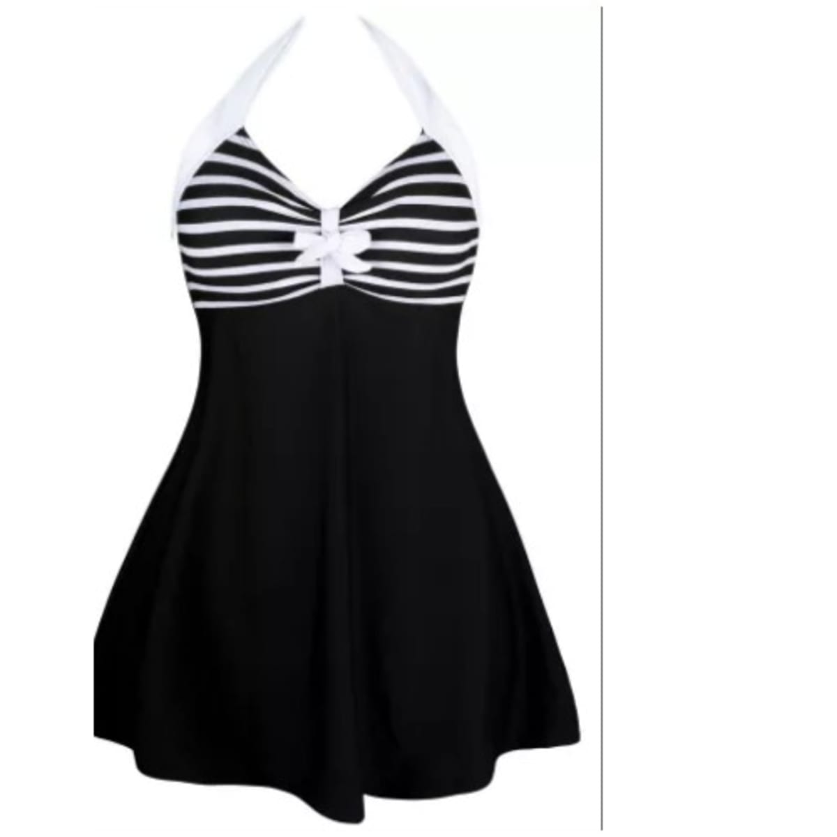Black White Stripes One Piece Swim Dress Konga Online Shopping