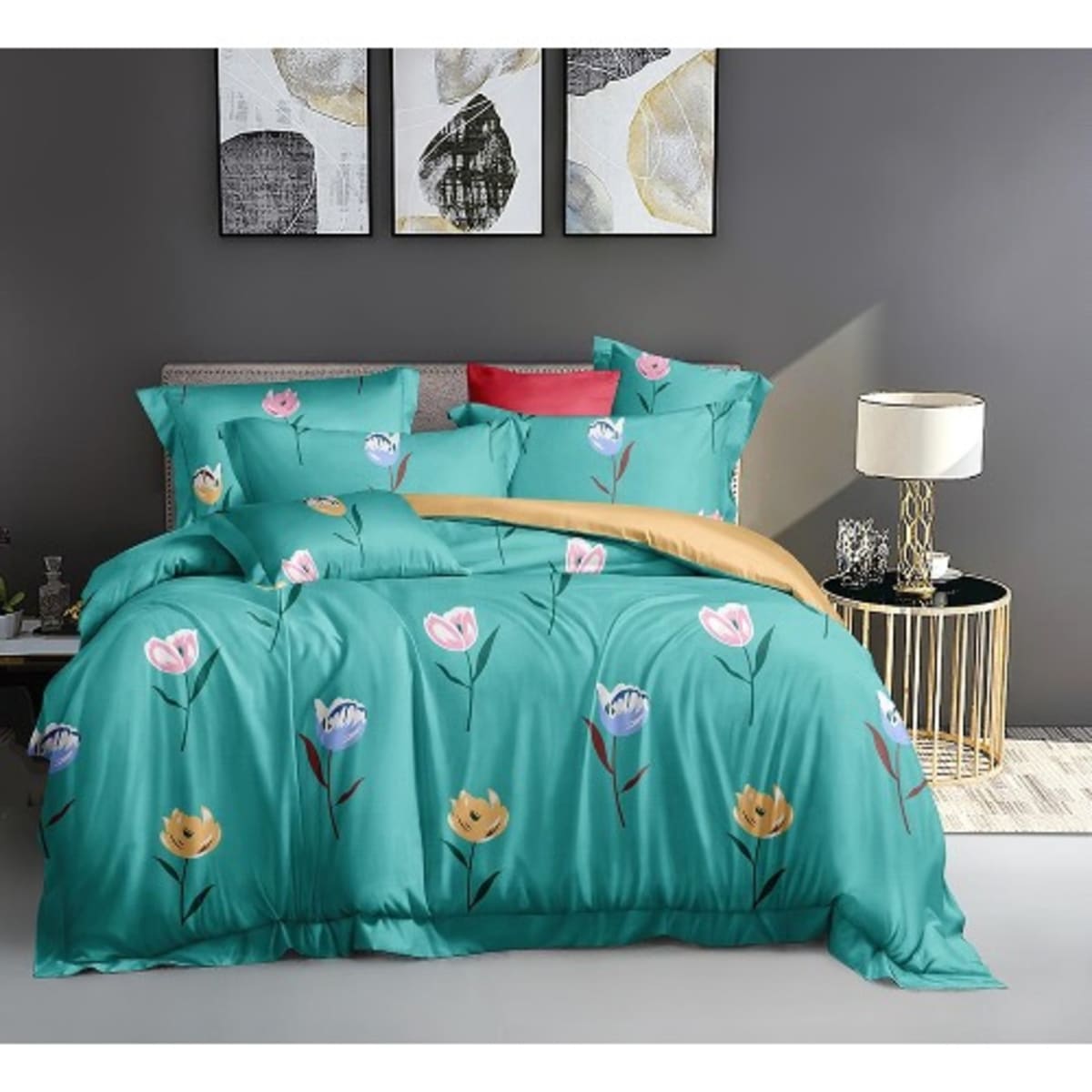 Duvet cover with 4 pillow cases hotsell