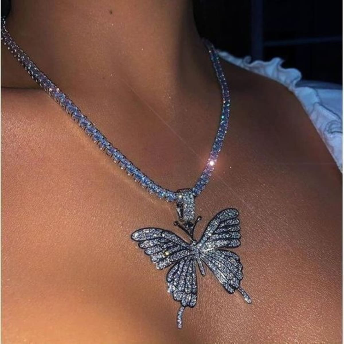 Butterfly on sale necklace tennis