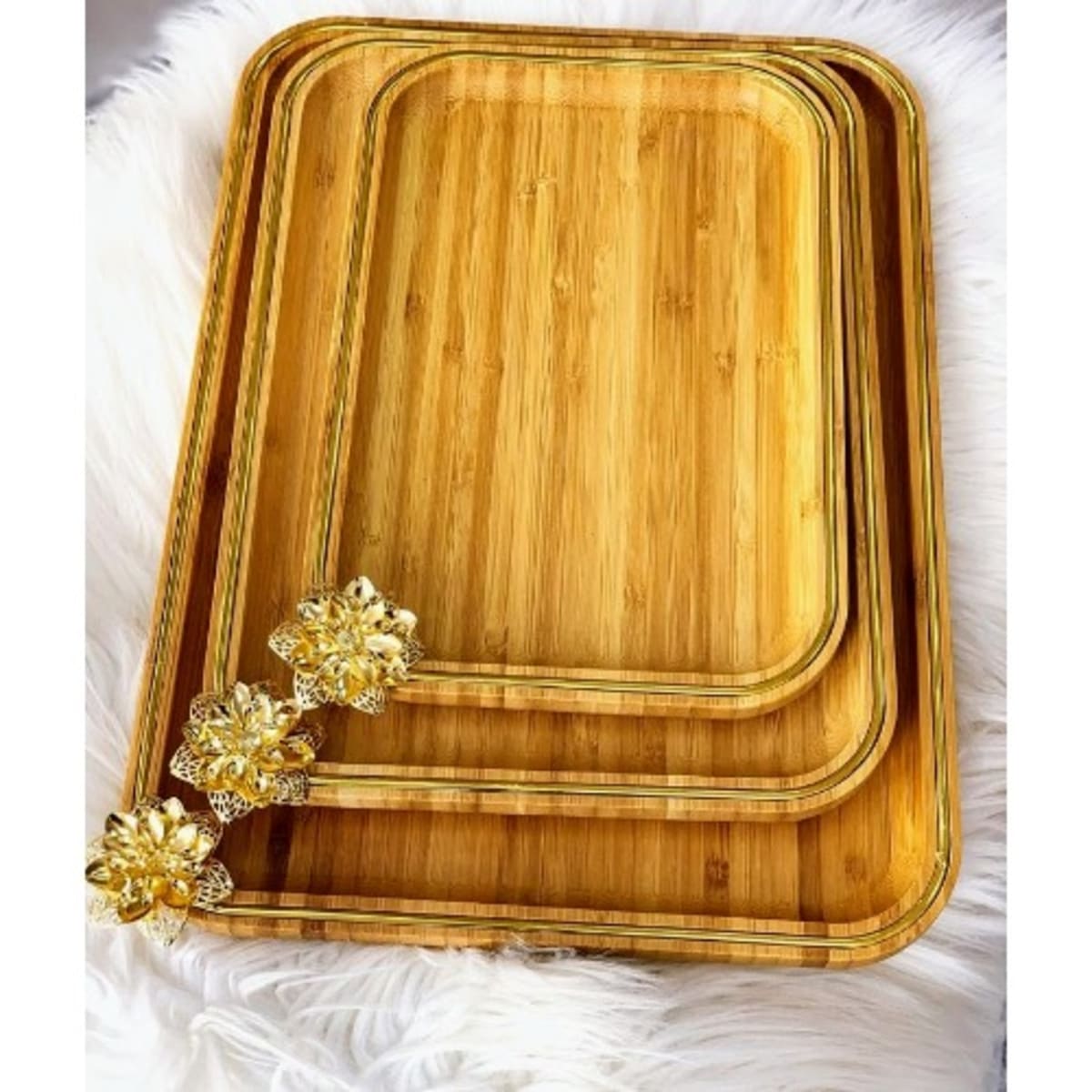 Bamboo online ottoman tray