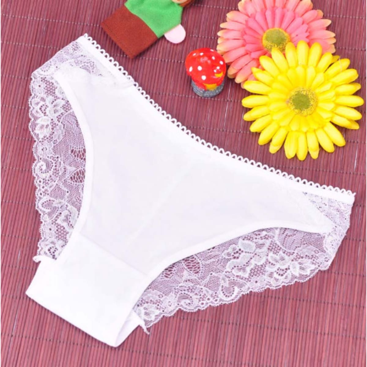 Ladies' White Cotton Underpants - 5 Pieces