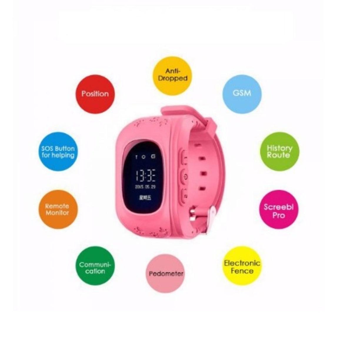 SOS Emergency Calling GPS kids smart watch Tracker GPS Konga