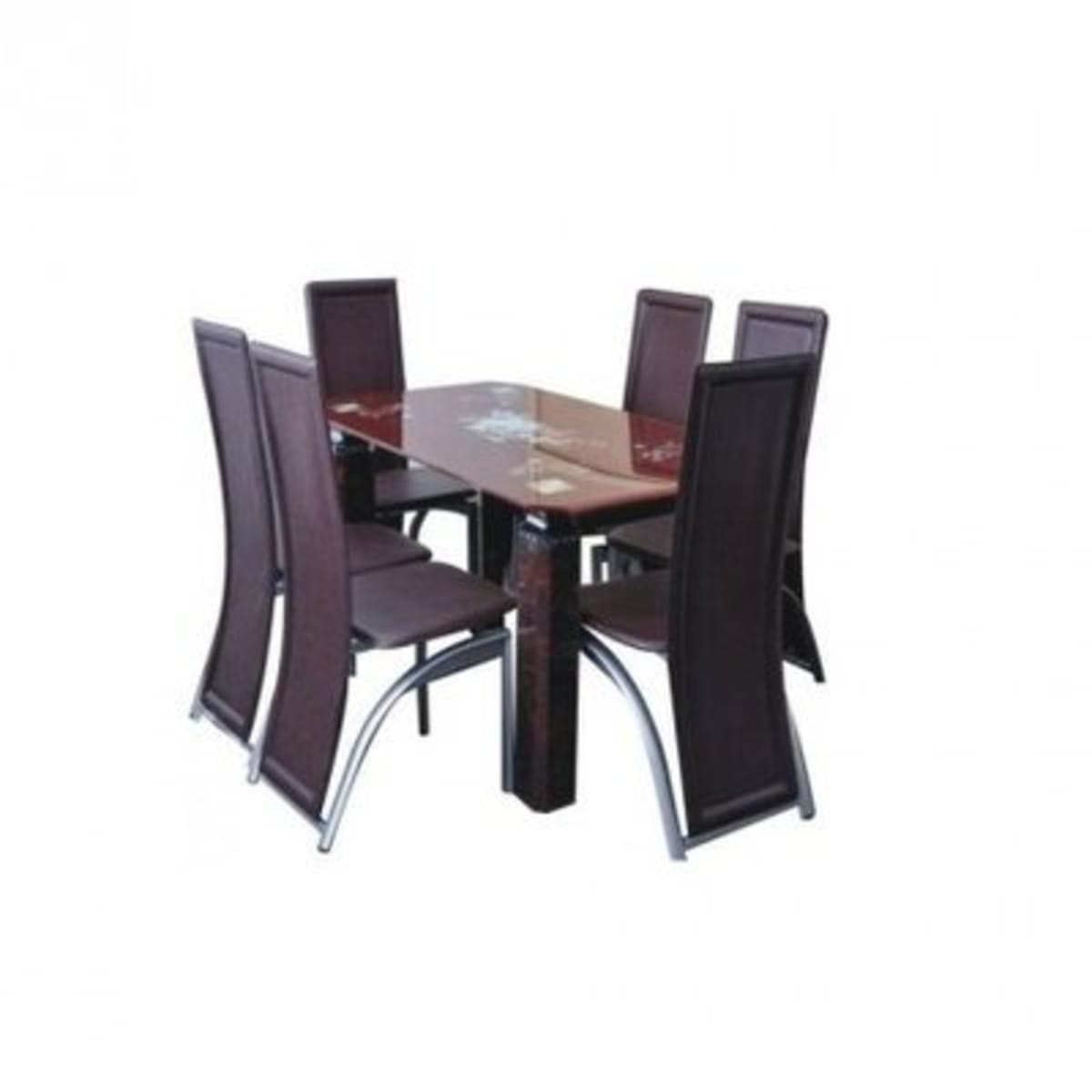 Glass dining table set 6 seater price top