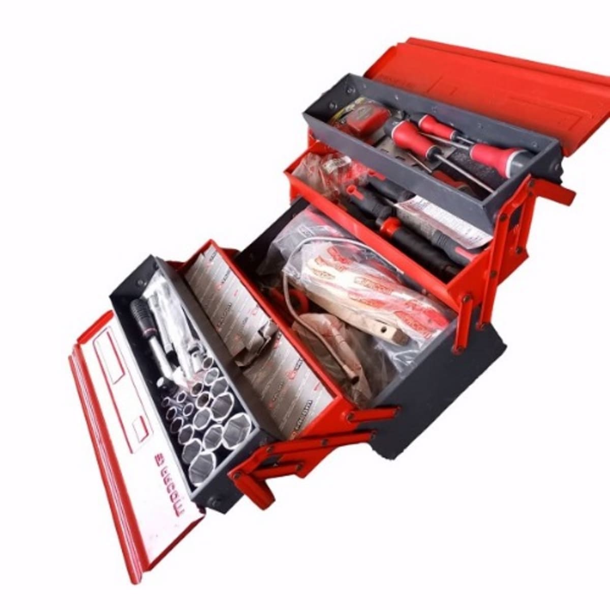 Mechanic's Hand Tools Box Set In Case With 12 Points Sockets