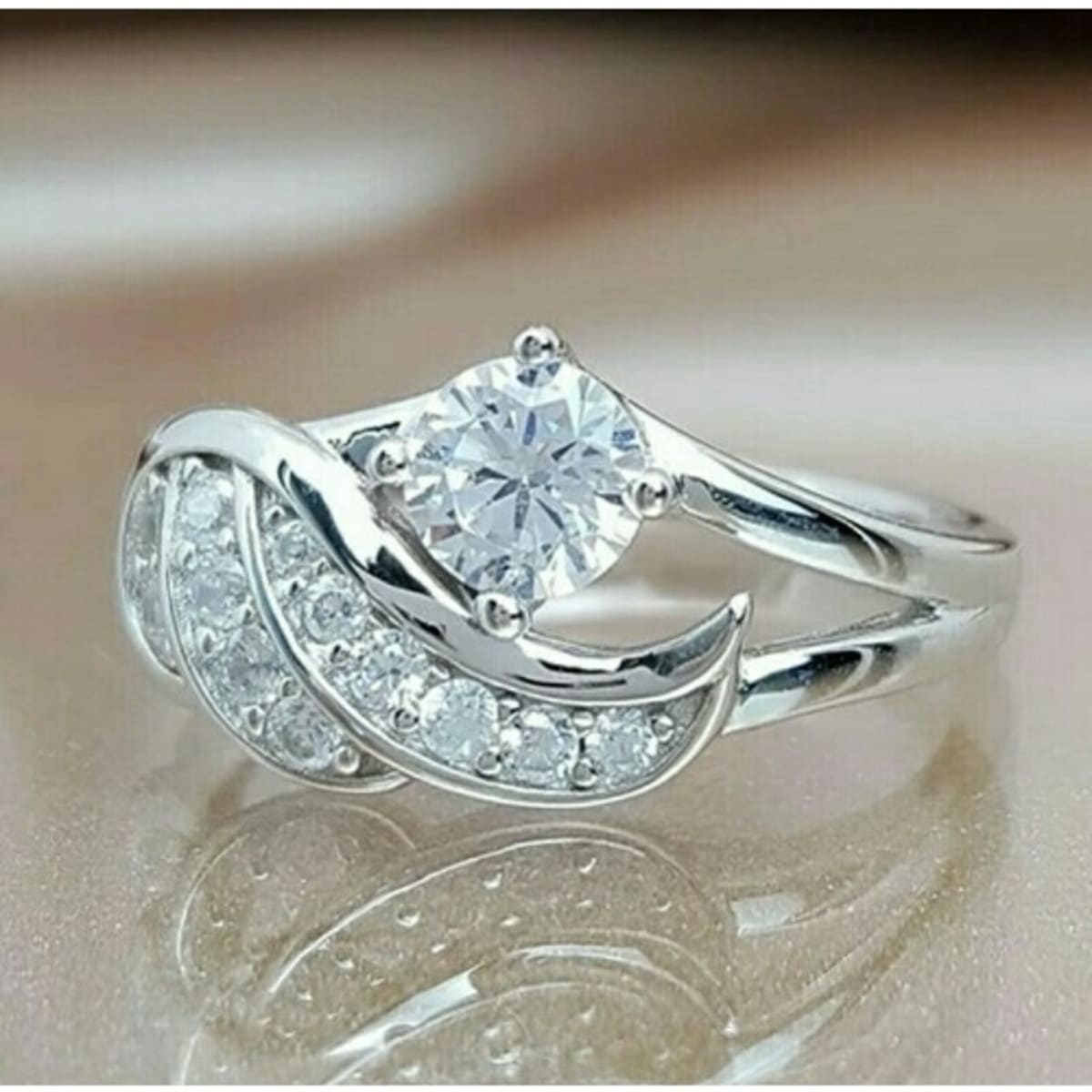 Crystal Stainless Steel Women Wedding Ring Silver Konga Online