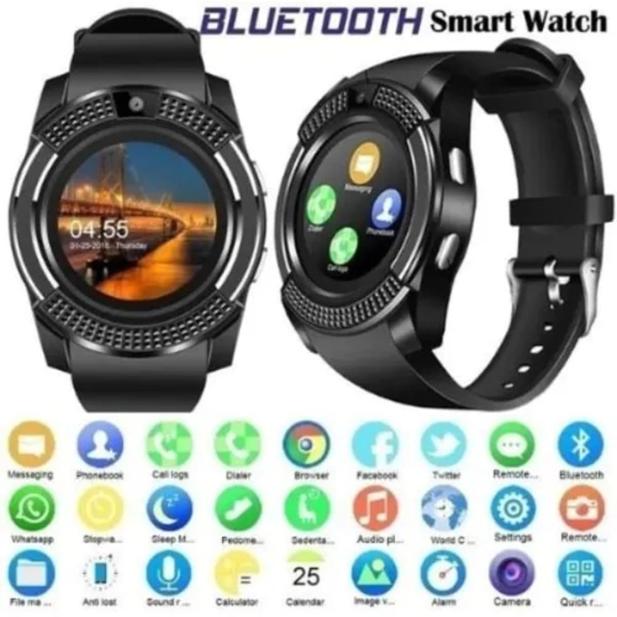 Generic v8 hotsell smart watch