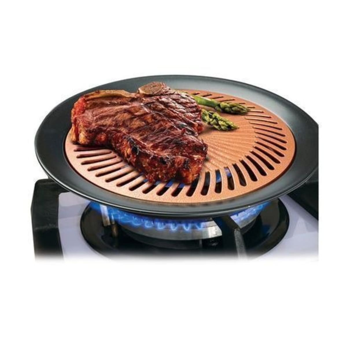 Smokeless Steaming Indoor STOVETOP BBQ GRILL Barbeque Kitchen Barbecue Pan  Griddle 