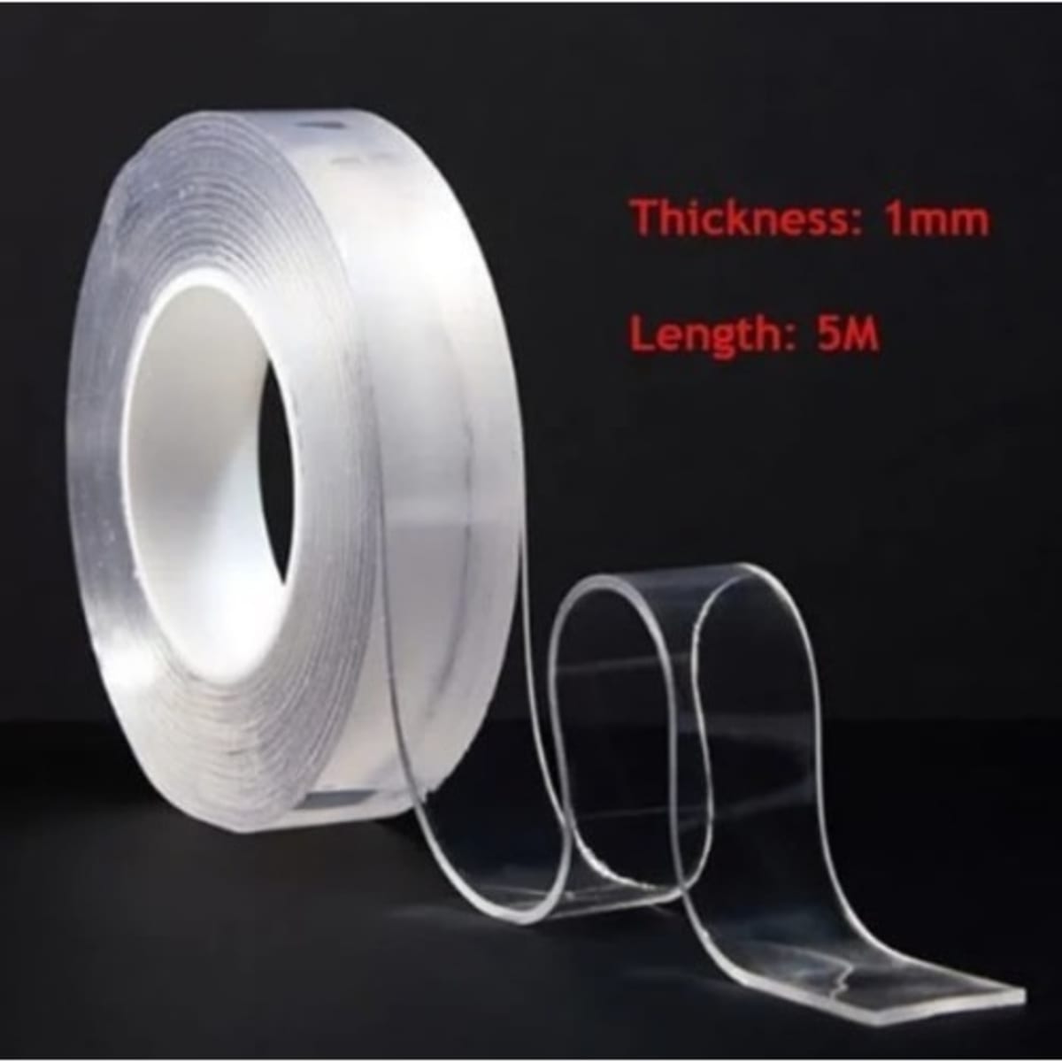 Removable and Washable Transparent Gel Tape - 5m Length, 1mm Thick