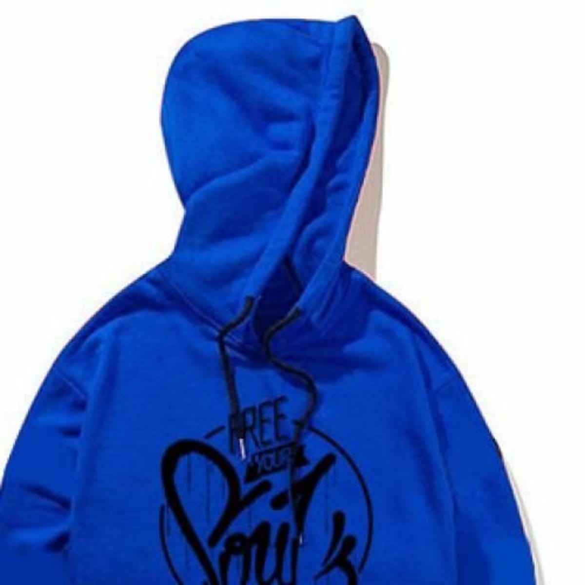 Black and royal hot sale blue hoodie