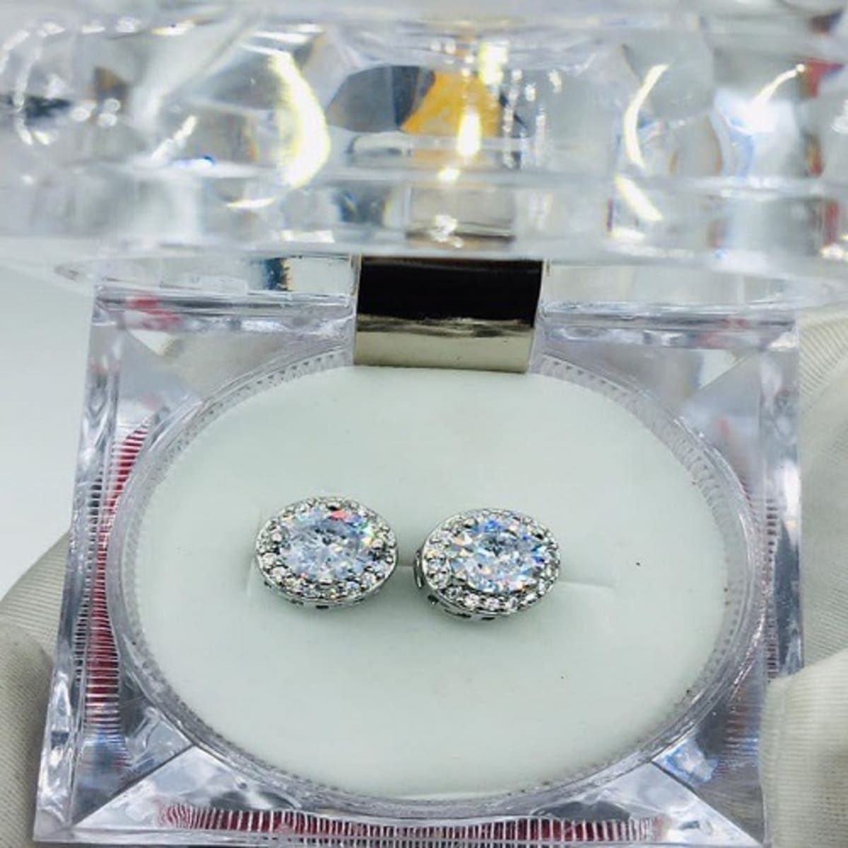 Real iced clearance out earrings