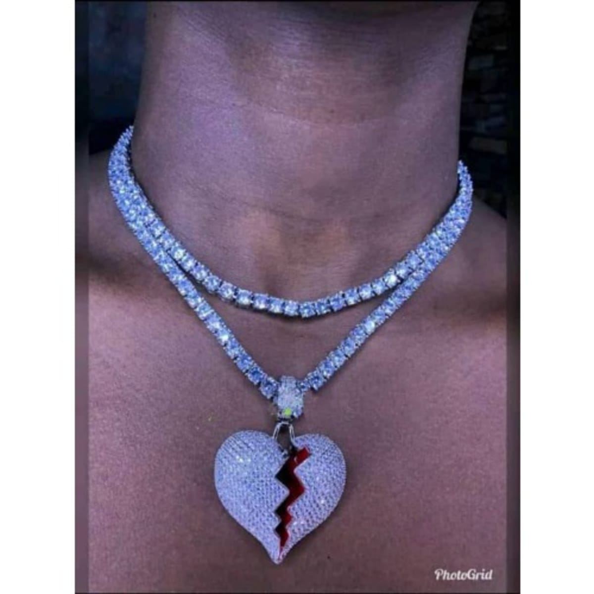 Tennis Chain With Broken Heart Pendant Konga Online Shopping