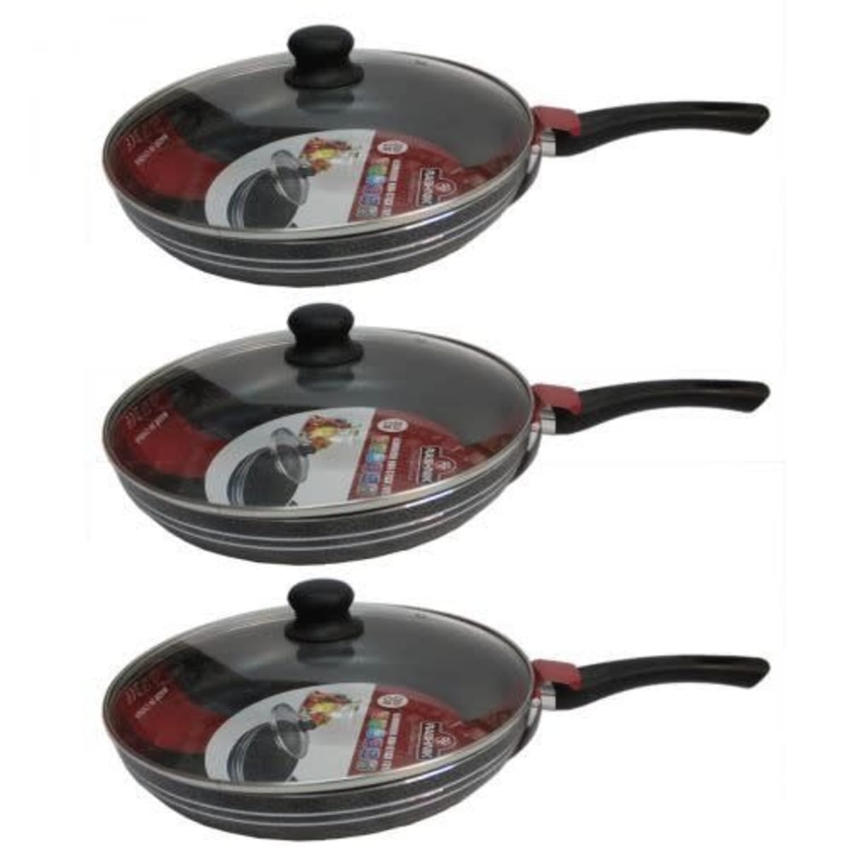 Frying Pans - 3 Pcs Set - 30cm + 28cm + 26cm