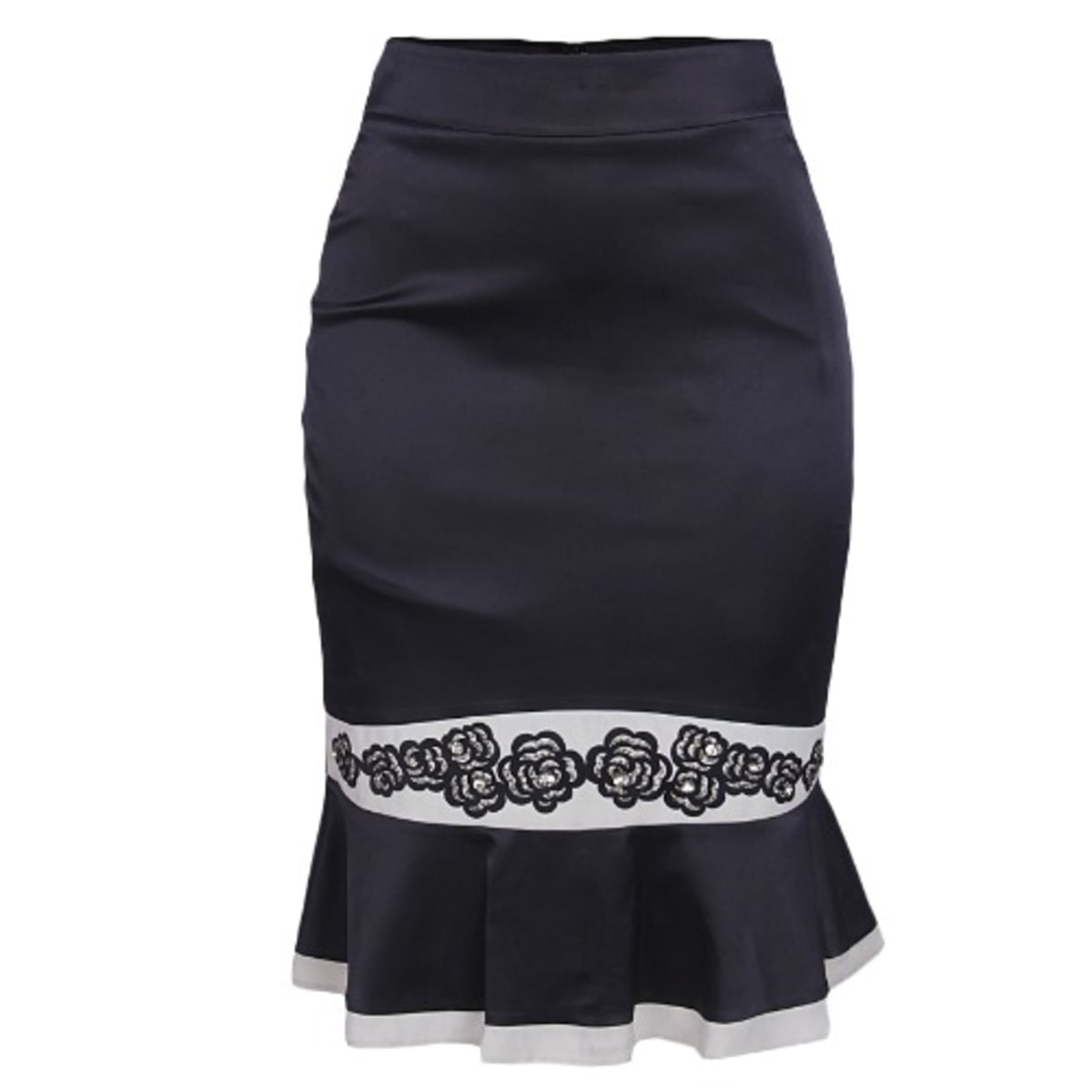 Black pencil best sale skirt with flare