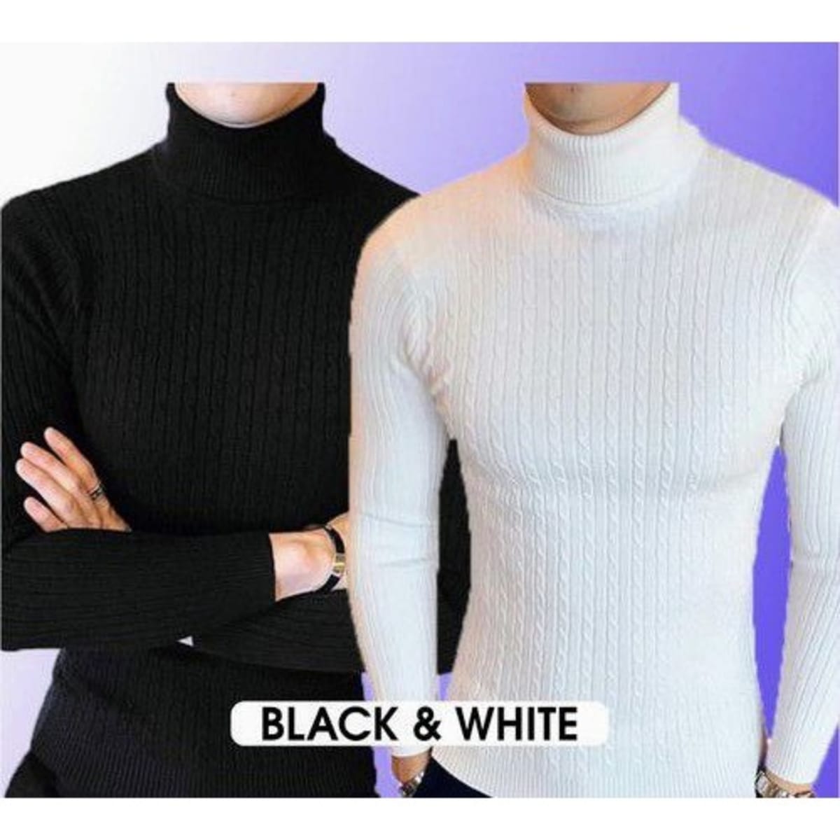 Turtleneck Top For Men Ladies Black White Konga Online