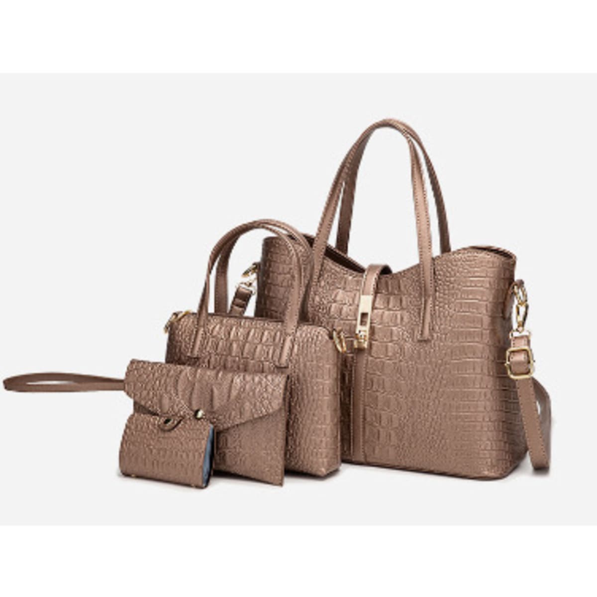 Mock croc leather on sale handbags