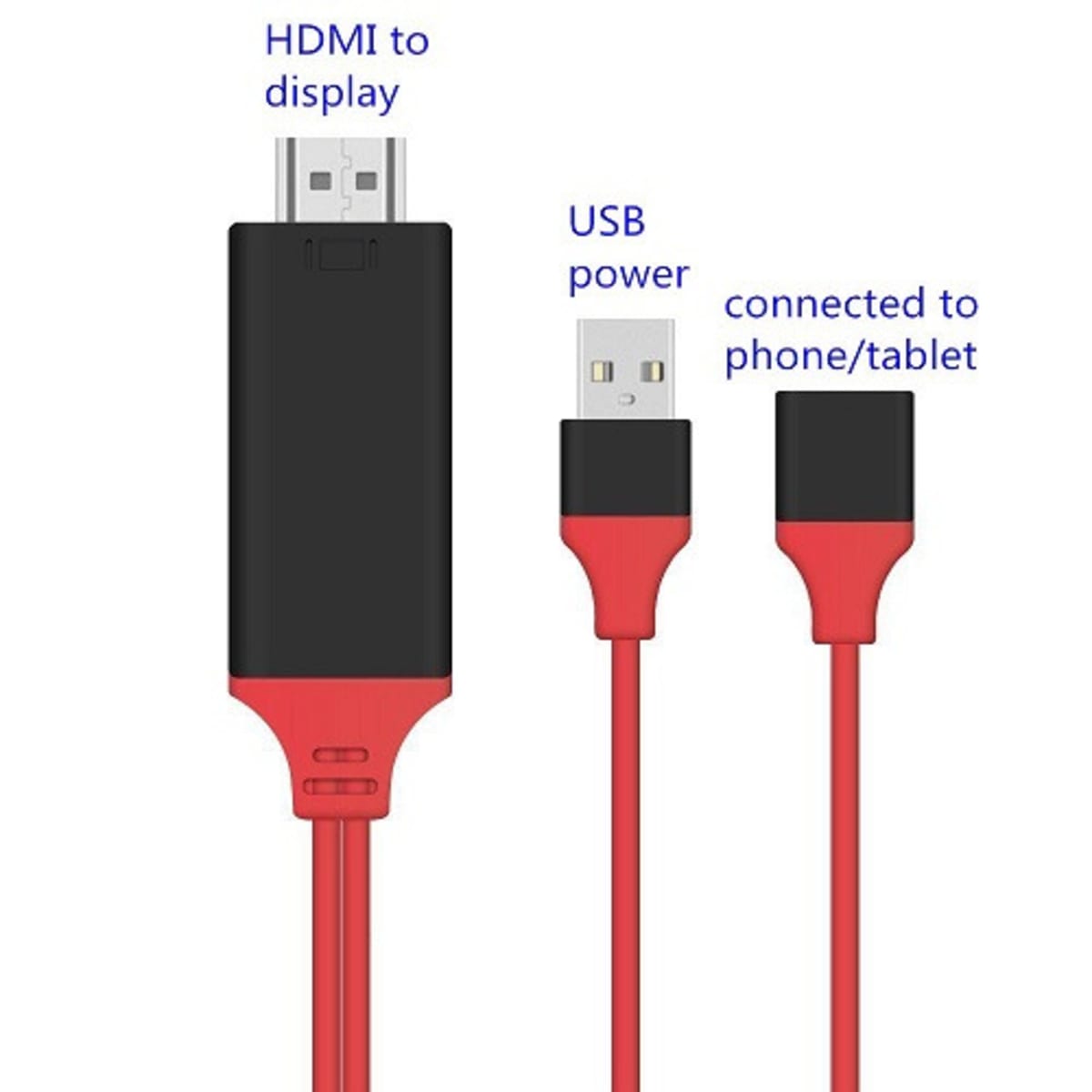 CE Mobile Phone To HDMI Cable For Ios And Android Devices To Hdtv