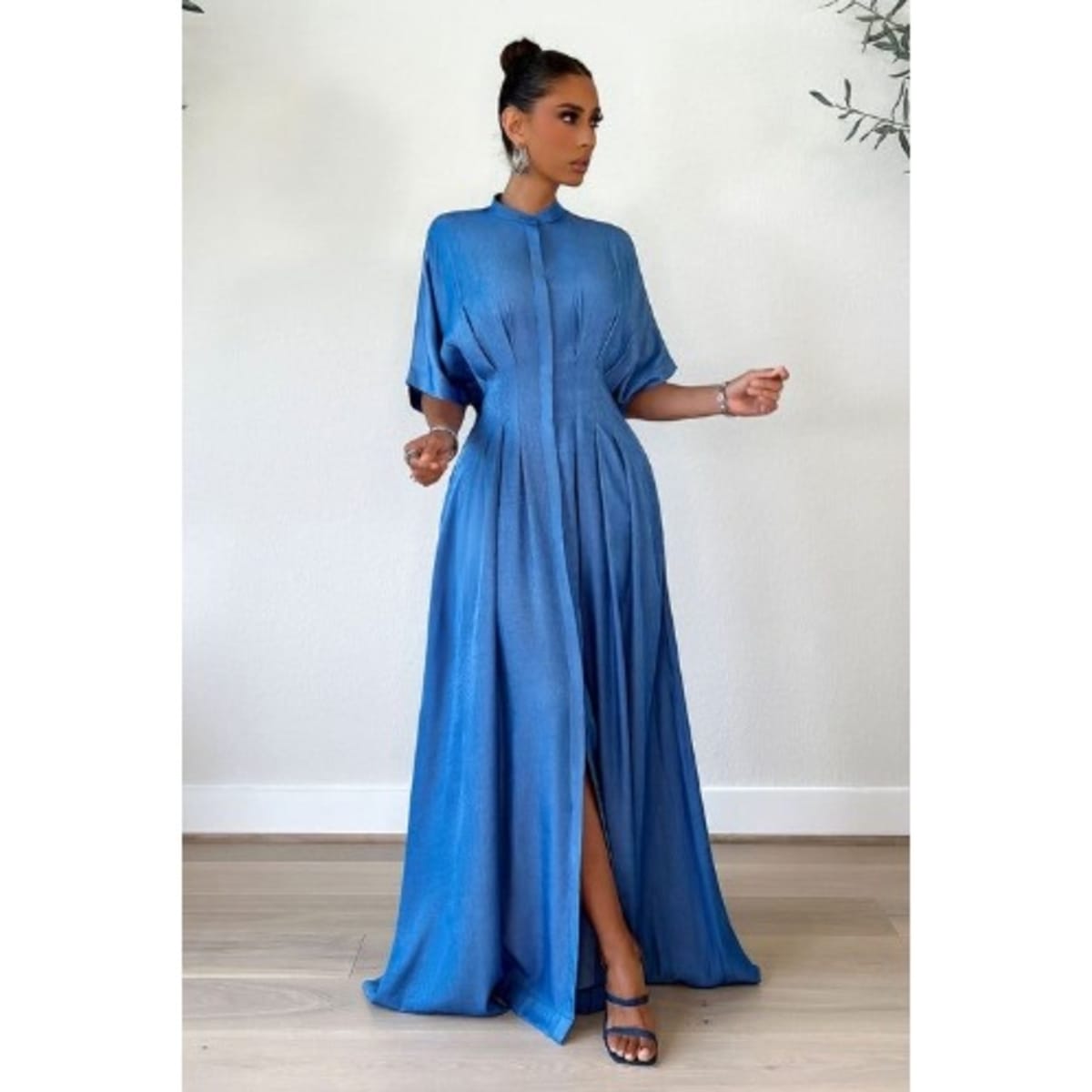 Long Pleated Evening Dress - Ready to Wear