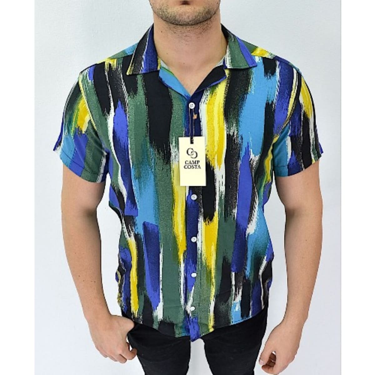 Vintage short sleeve button on sale up mens