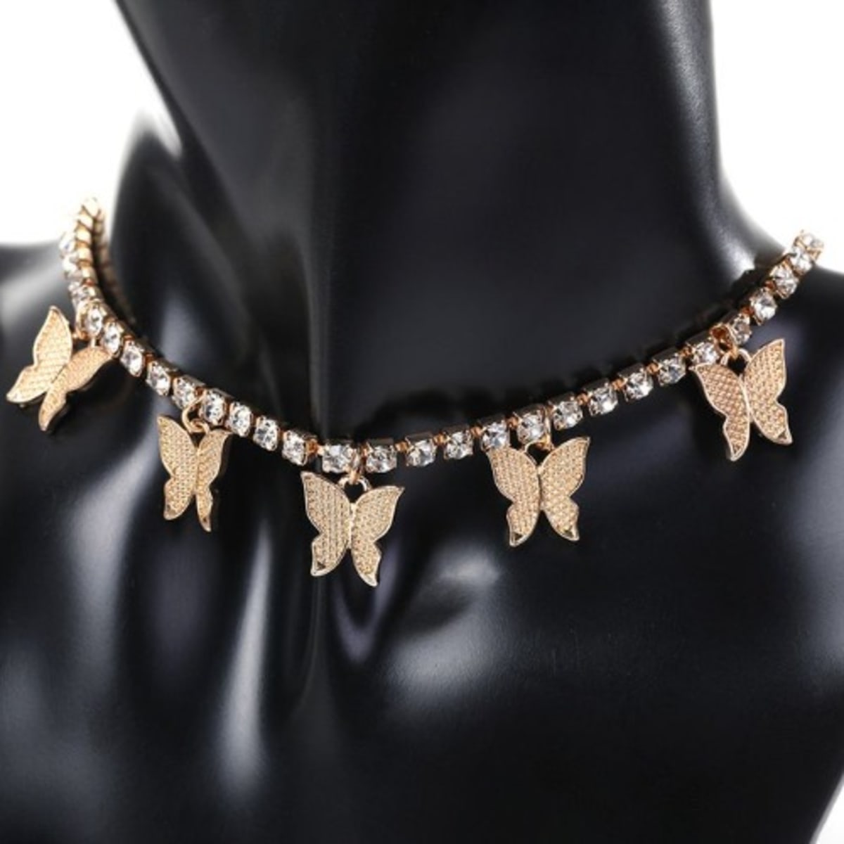 Butterfly cheap choker gold