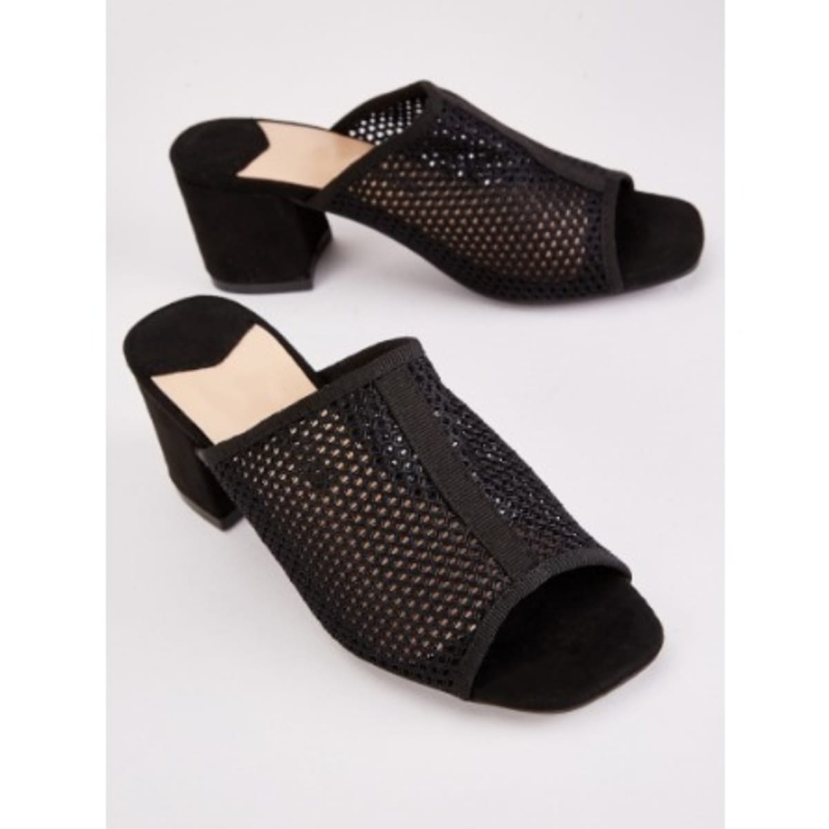 Perforated mules on sale