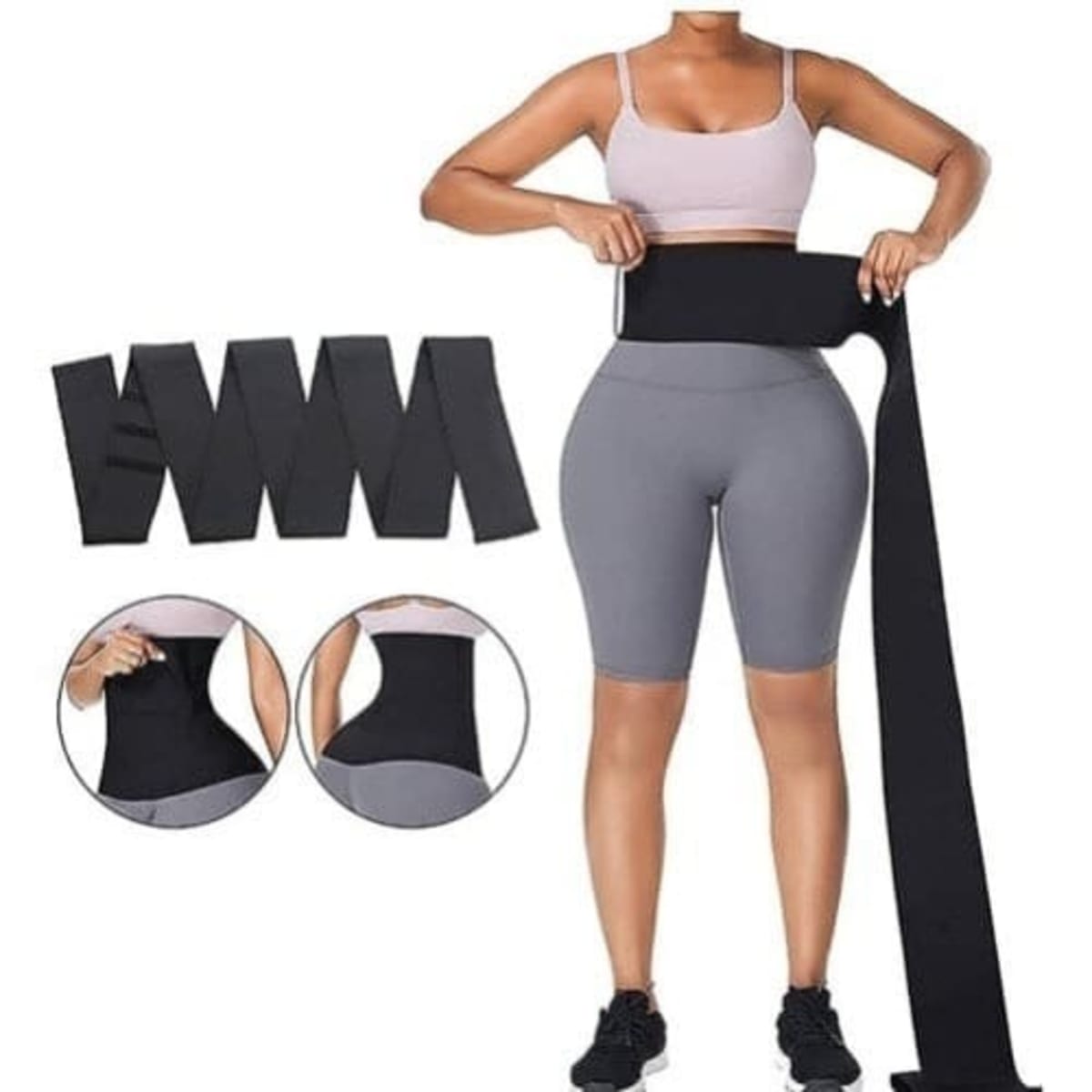 Waist Trainer Long Belt Tummy Wrap Slimming Belt And Free Skipping