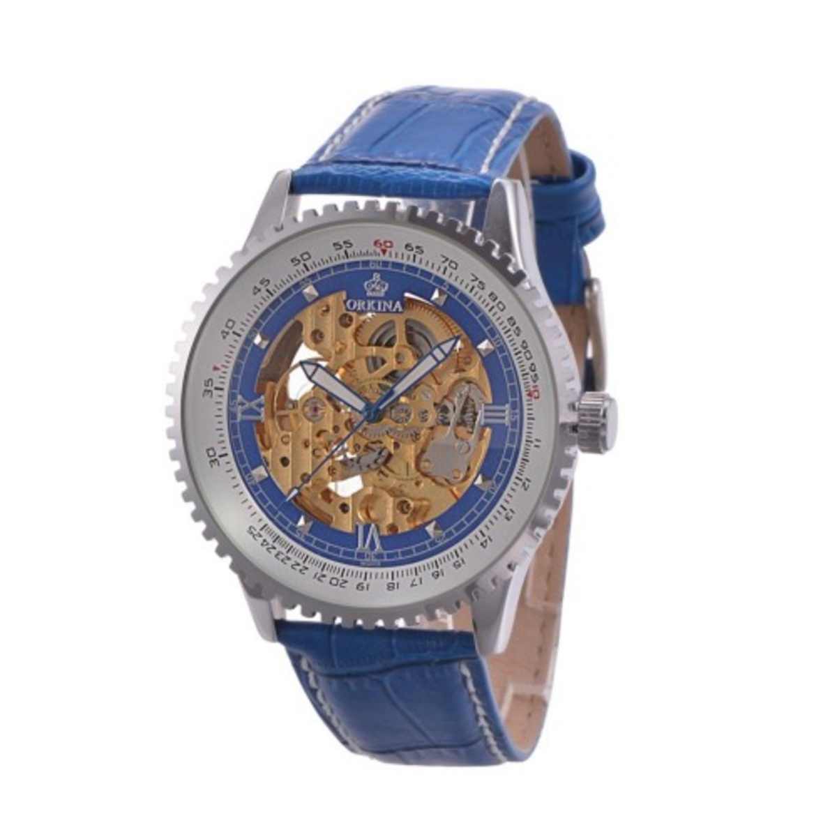 Orkina Fashion High Quality 304 Stainless Steel Leather Mechanical