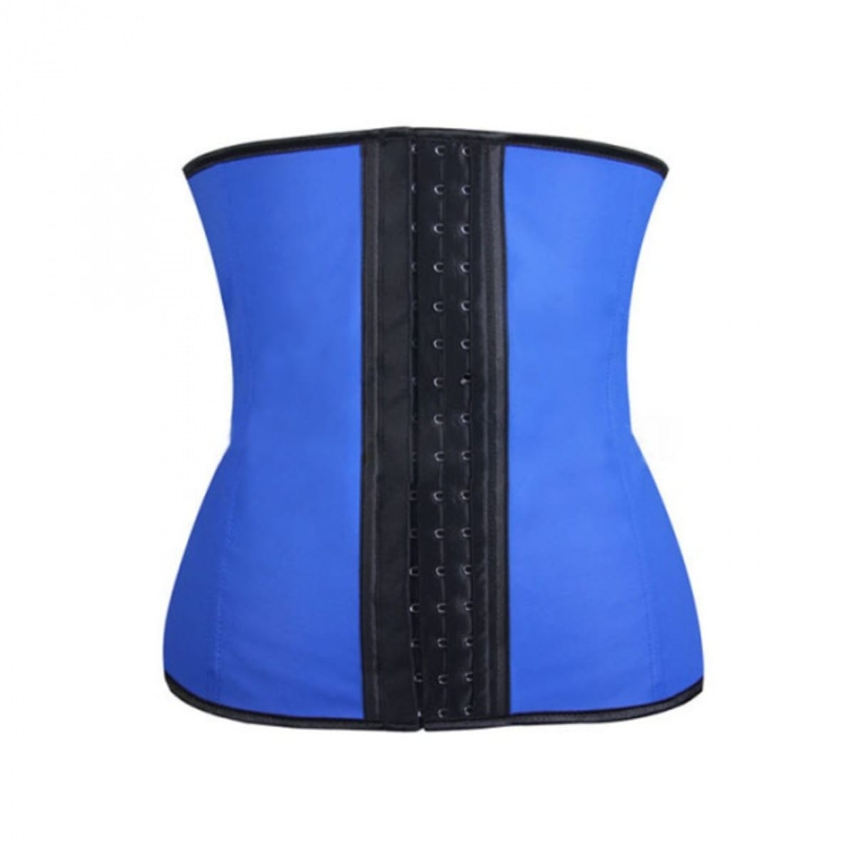 Fashion Latex Waist Training Corset With Steel Bone - Blue