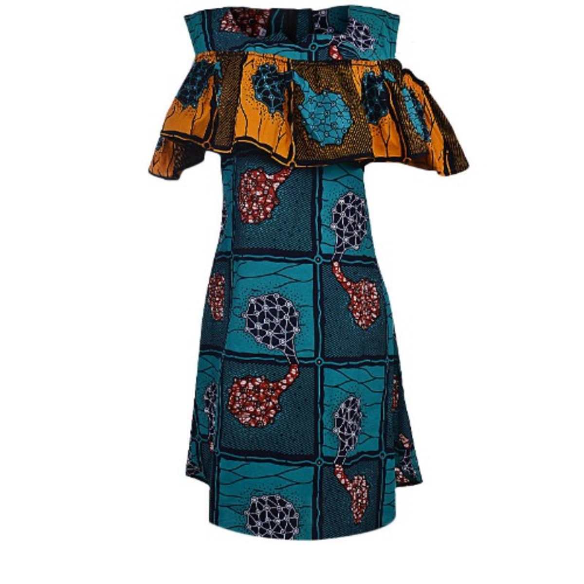 Fijrose Cold Shoulder Kaftan Stoned With Cape Konga Online
