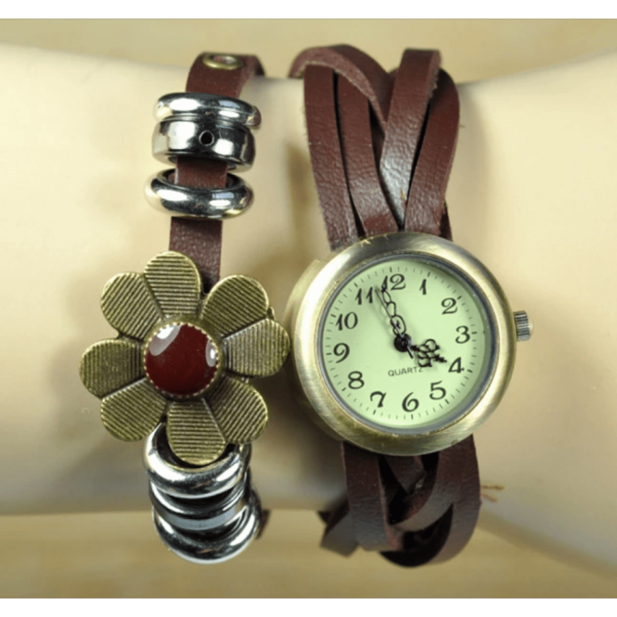 Vintage Flower Pendant Bracelet Watch - Chocolate | Konga Online Shopping