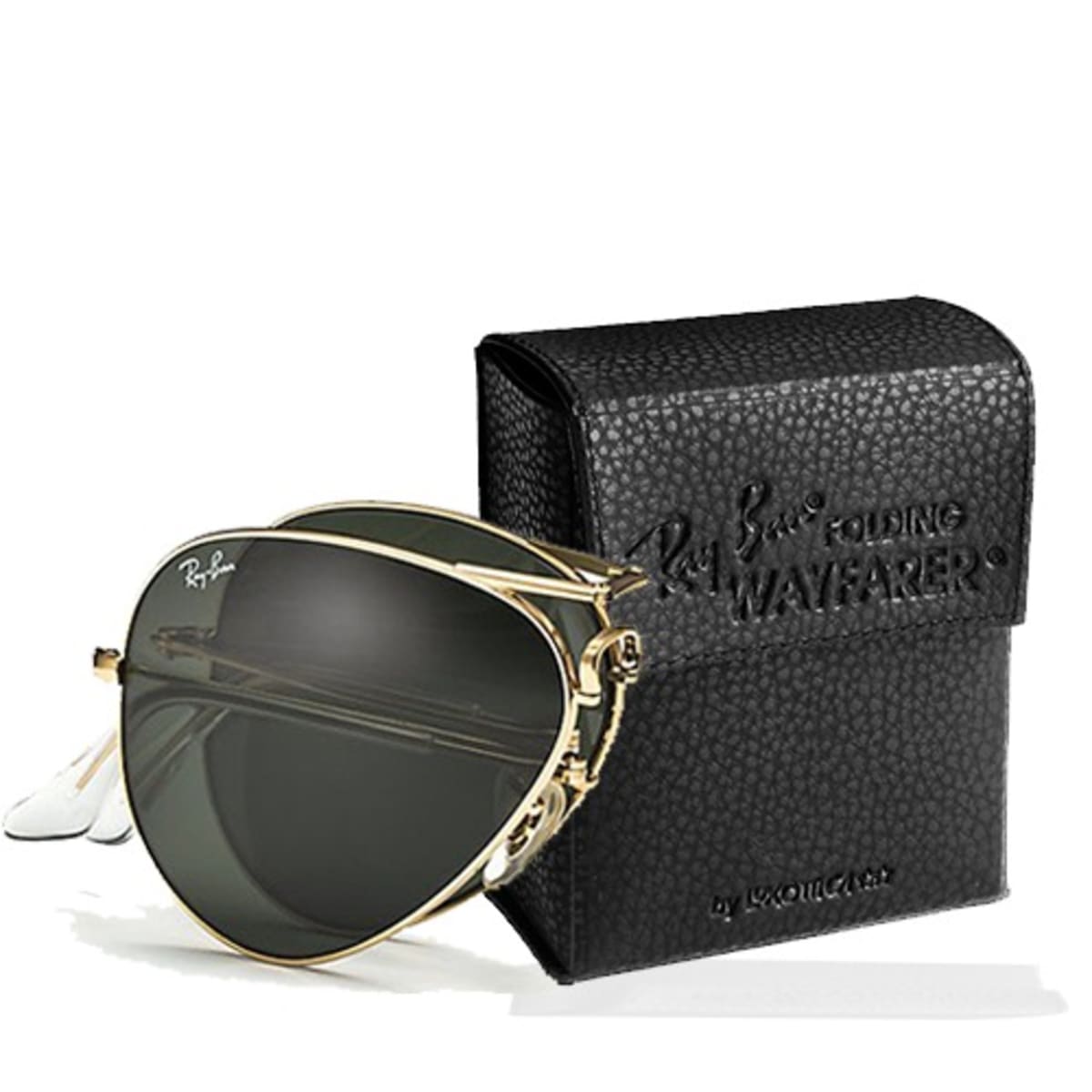 Black ray bans with gold trim sales