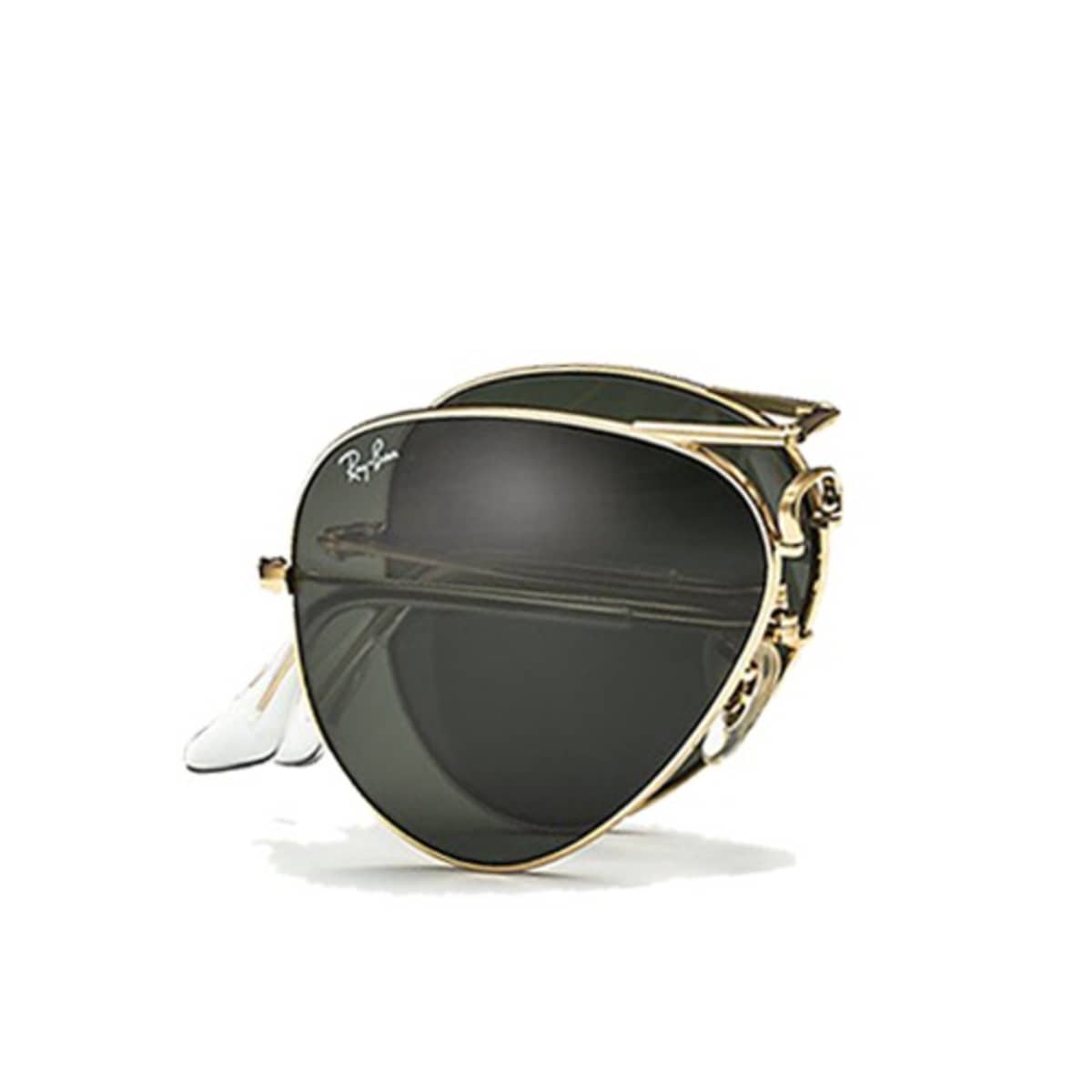 Ray Ban Foldable Aviator Sunglasses Black Gold Rim Konga