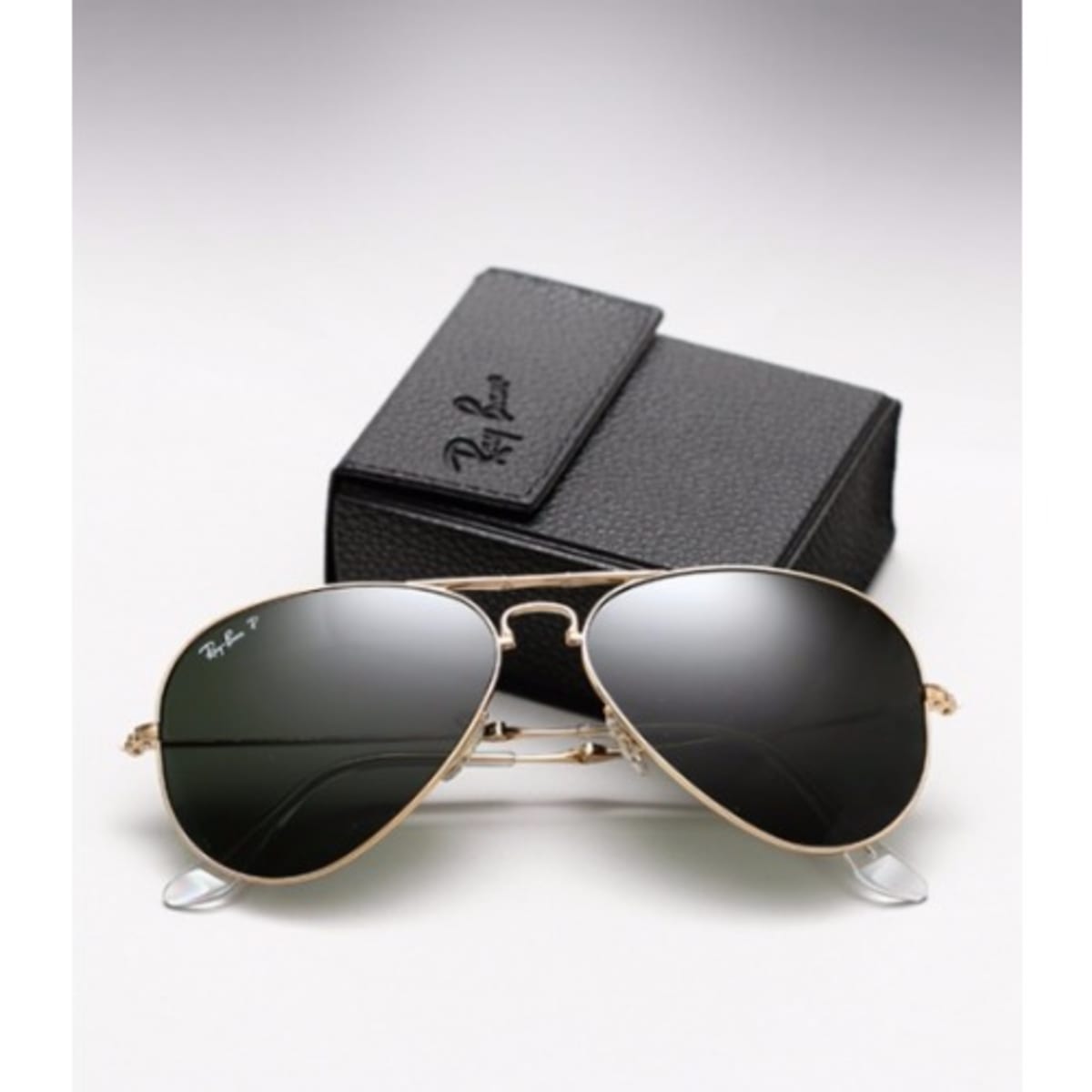 Ray Ban Foldable Aviator Sunglasses Black Gold Rim Konga