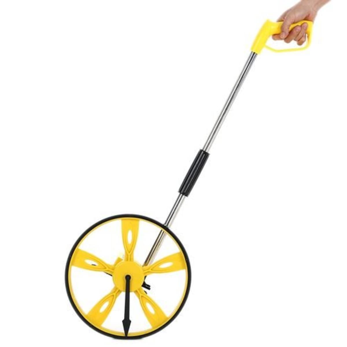 Measuring wheel outlet in surveying