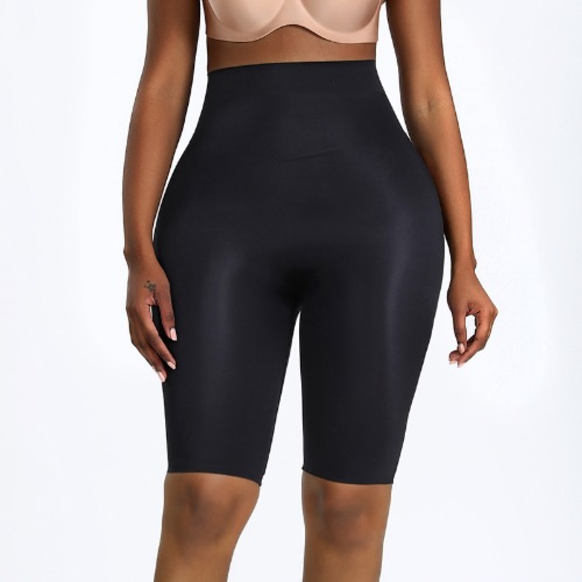 Seamless Padded Butt With Tummy Control Girdle - Black